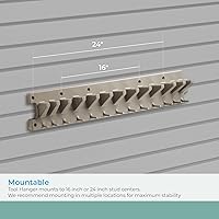 Vista 3 de Suncast 2' Wall Mount Tool Organizer for Hanging Lawn and Garden Tools, 30 lb. Weight Capacity, Gray, Made in the USA