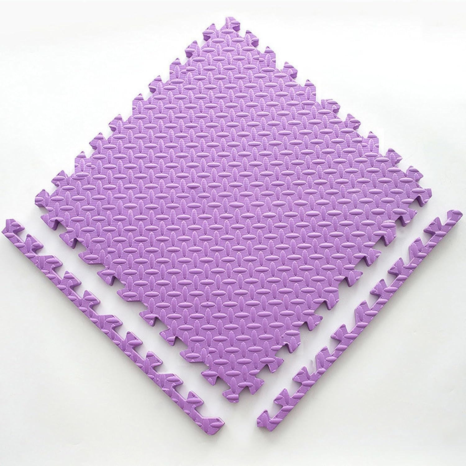 Alfombrillas de juego entrelazadas para suelo hechas de espuma EVA morada de 12 pulgadas