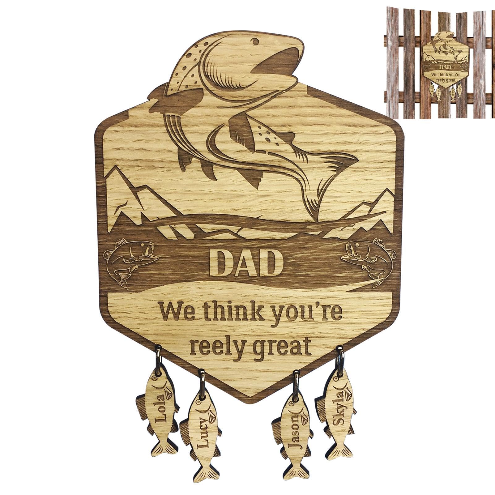 Amazon.co.jp: ノーブランド品 釣り壁看板、木製魚看板,子供の名前入り