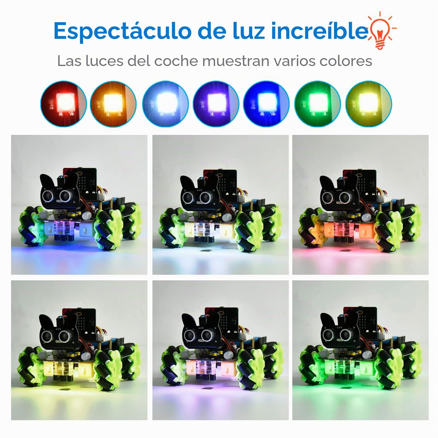 KEYESTUDIO BBC Micro:bit 4WD Mecanum Robot Car Kit Gráfico Makecode Programación con Microbit V2, 20 Proyectos Programable Coche para Adultos Adolescentes Stem Educación