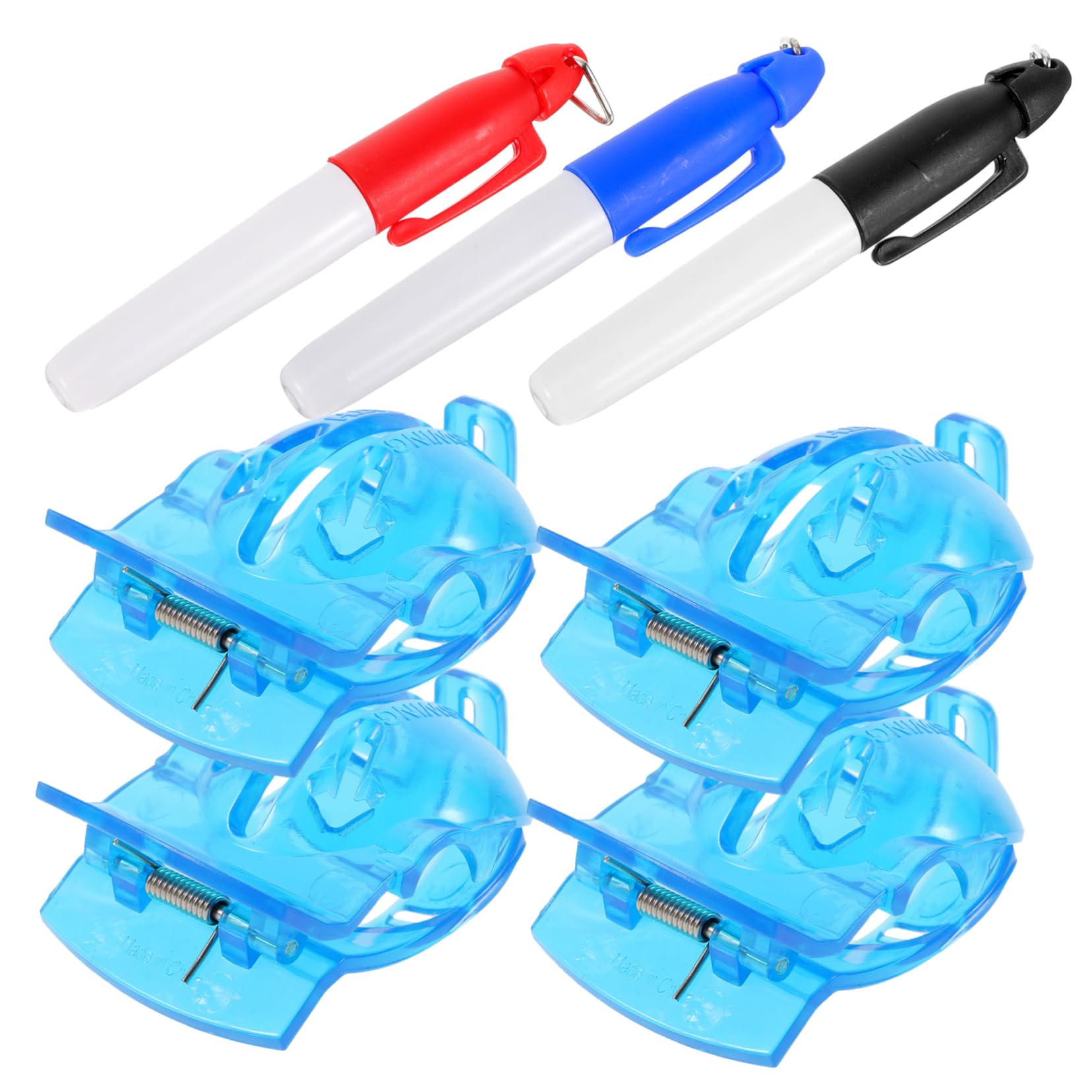 UPKOCH Golfball Markierer und Ausrichtungshilfe Teiliges Blaue Marker mit Federclip Marker Stifte für Präzise Ballmarkierungen und Verbessertes Putten