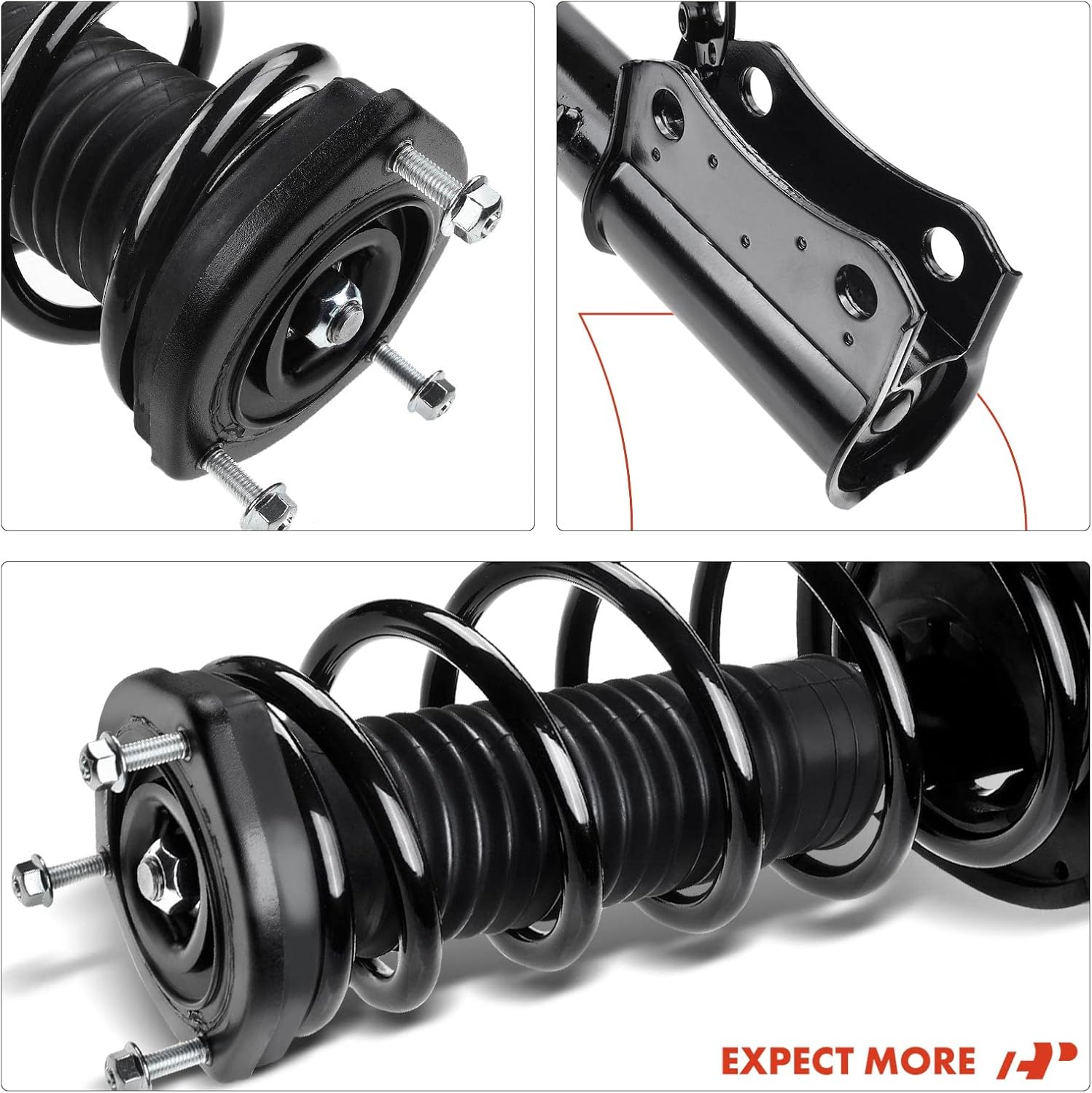A-Premium Rear Struts Compatible with Toyota Camry 2004-2006 & Lexus ES330 2004-2006 - 2x Replacement Suspension Complete Strut Assembly Shock with Coil Spring