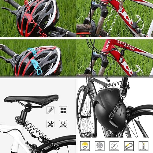 Miniatura 2 de Kit de alarma antirrobo para motocicleta con cerraduras de casco para bicicleta, bicicletas de montaña, motocicleta para evitar robos en la puerta,