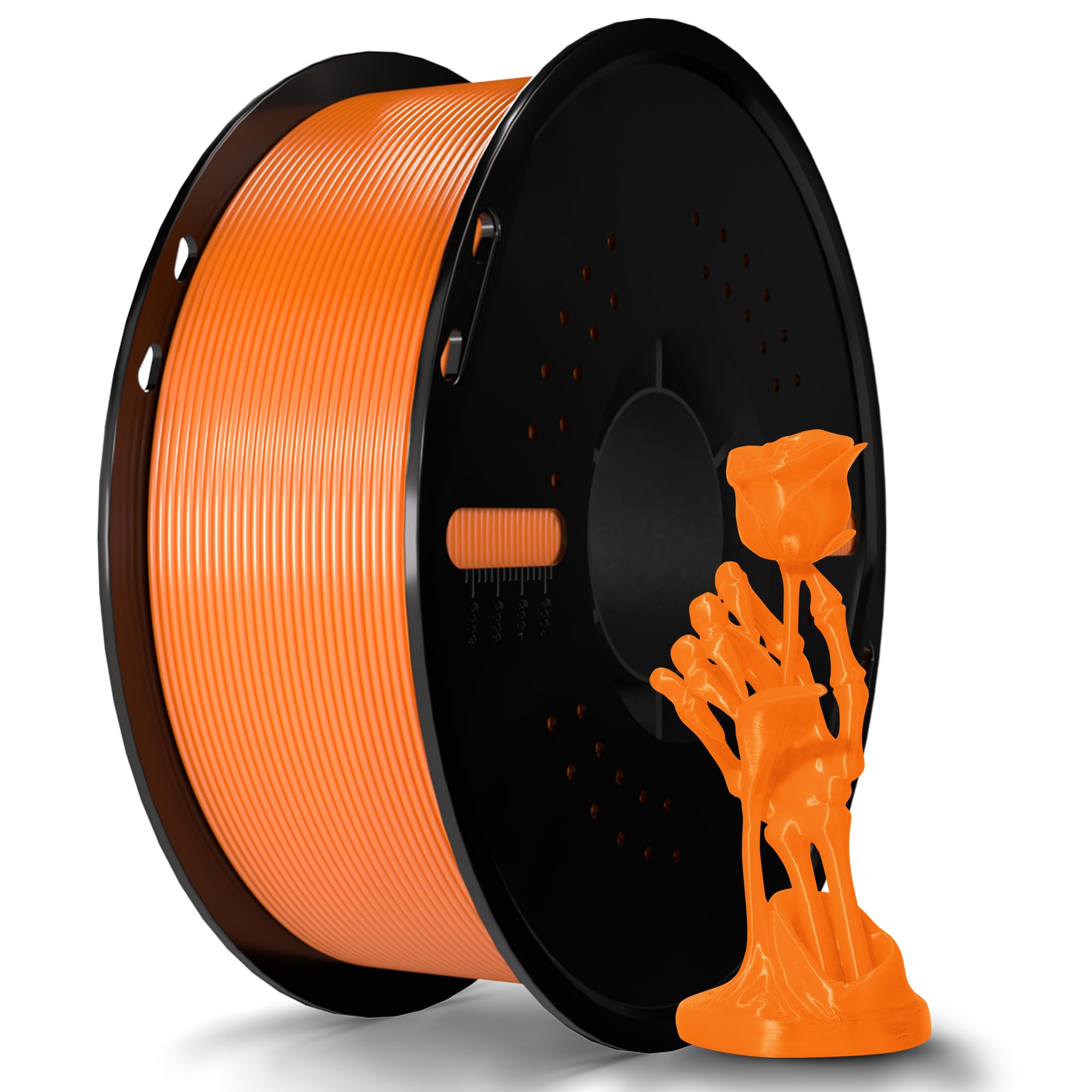 Miailuy Silk Filament PLA 1.75mm Silk 3D Printer Filament, Silk Orange 1kg Spool (2.2lbs), Dimensional Accuracy +/- 0.02 mm, Fit Most FDM Printer