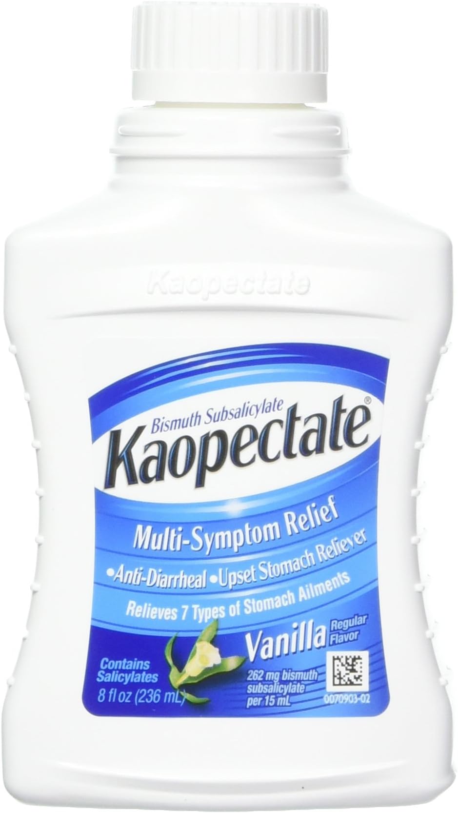 Kaopectate Anti-Diarrheal Upset Stomach Reliever Liquid, Vanilla 8 oz (Pack of 3)