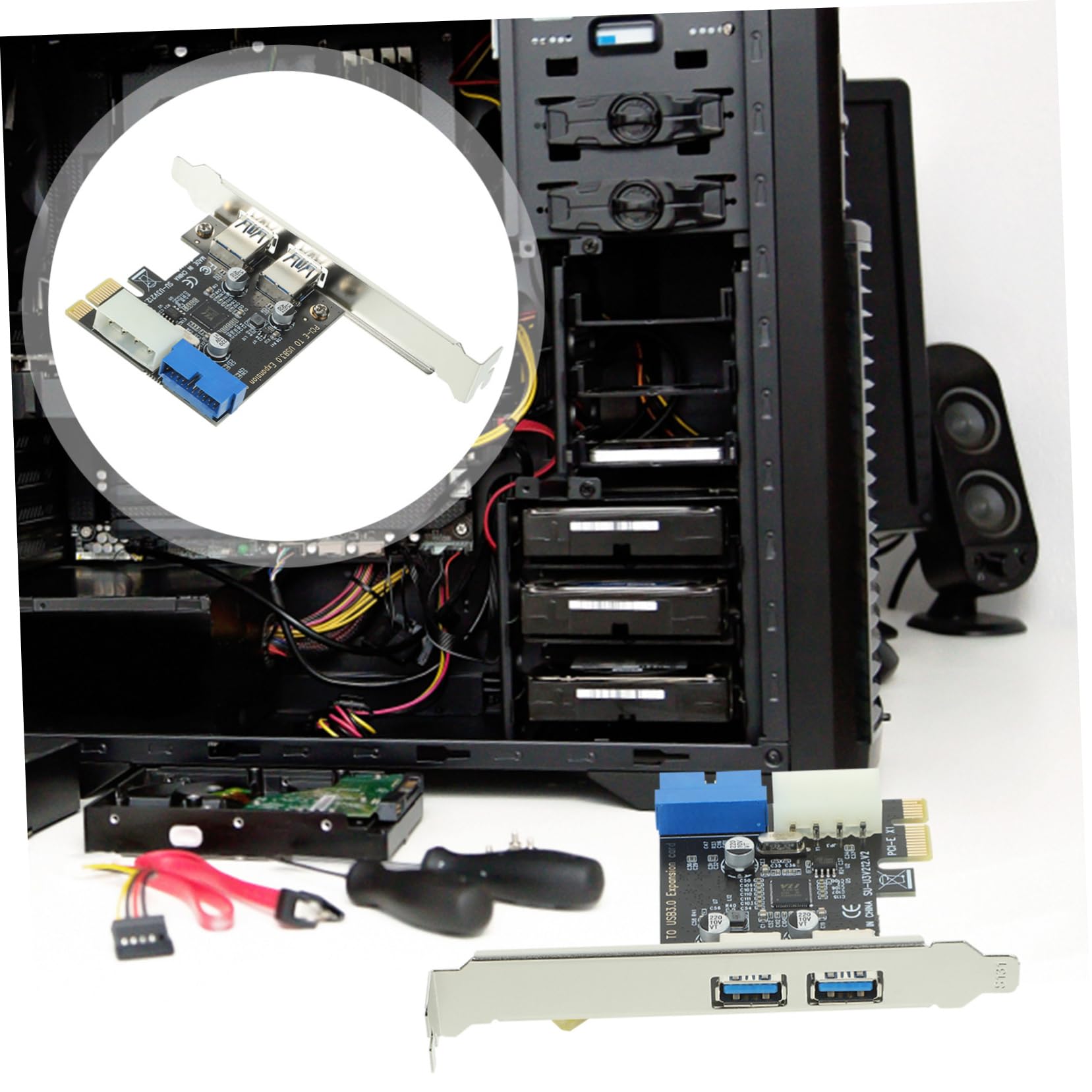 DOITOOL Pci-e USB Expansion Card Ports Desktop USB Adapter for Enhanced Connectivity and Performance for Upgrading