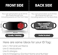 Vista 10 de Pulsera de alerta médica Paracord para hombres y mujeres Pulsera de identificación médica de acero inoxidable con hebillas de liberación lateral