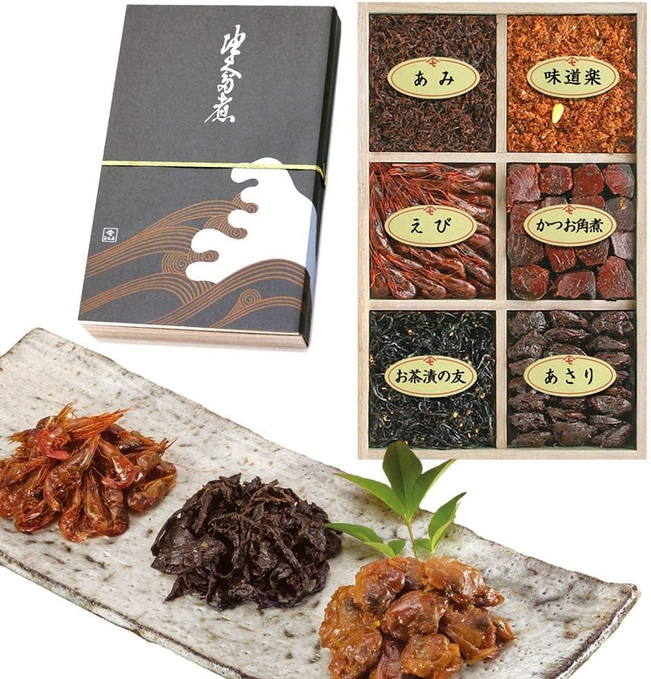 新橋玉木屋 江戸前佃煮詰合せ6種入 TK-6 (あみ/味道楽/えび/かつお角煮/お茶漬の友/あさり) つくだ煮 濃い目の佃煮 老舗 高級 ご贈答 ギフト 詰合せ 詰め合わ 贈り物 父の日 御中元 お中元