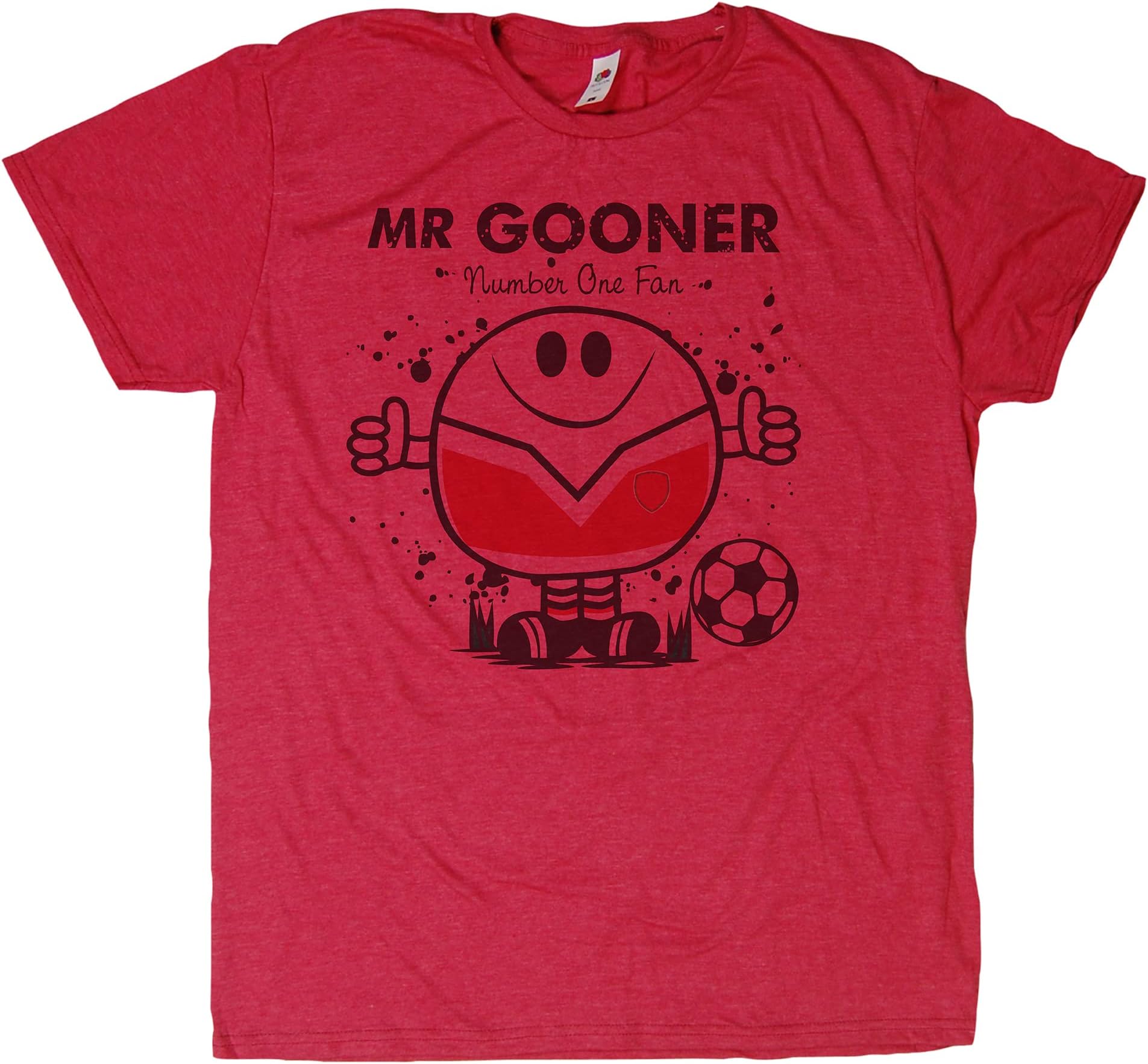 BomblightersMr Arsenal T Shirt Gift for Gooner Football Soccer Fan Red