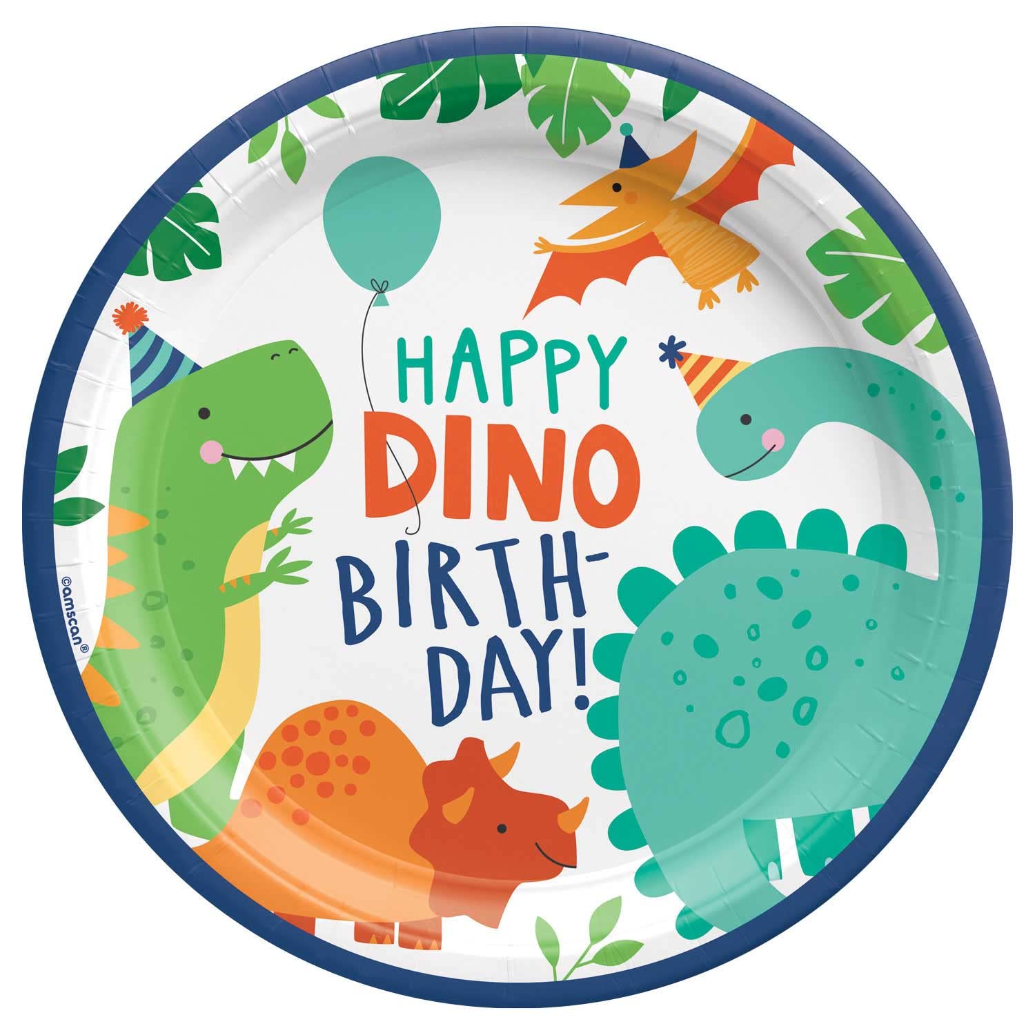 Amscan 9912584 Dino Mite 23Cm Paper Plate