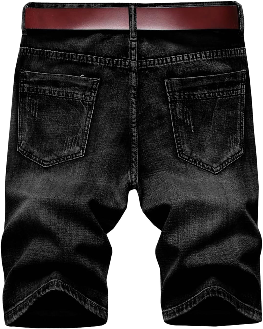 LONGBIDA Men's Jean Short Relaxed Fit Stretch Casual Denim Shorts - Image 2