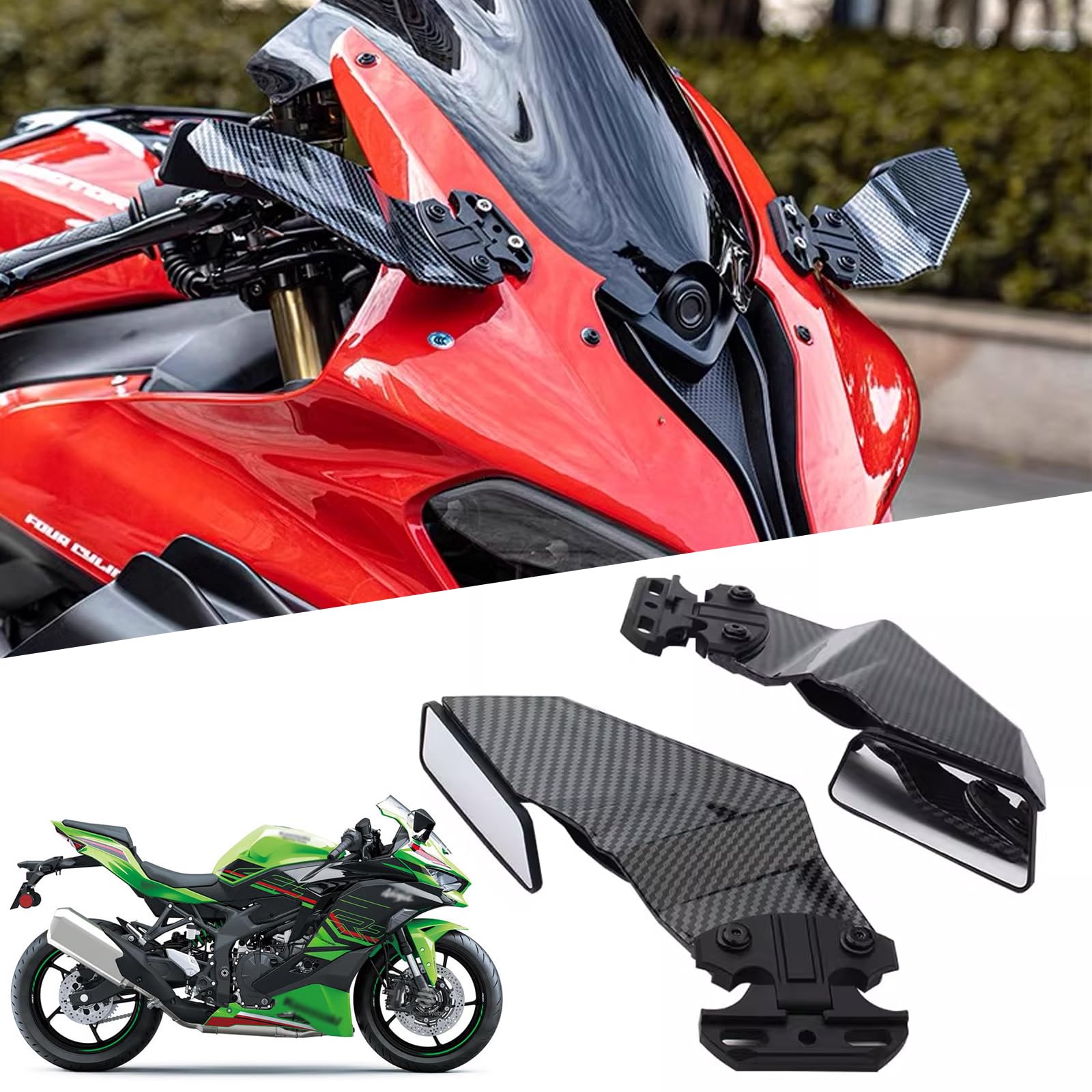 XINMOZR For Z.X25R Z.X-25R Z.X 25R 風翼バックミラー