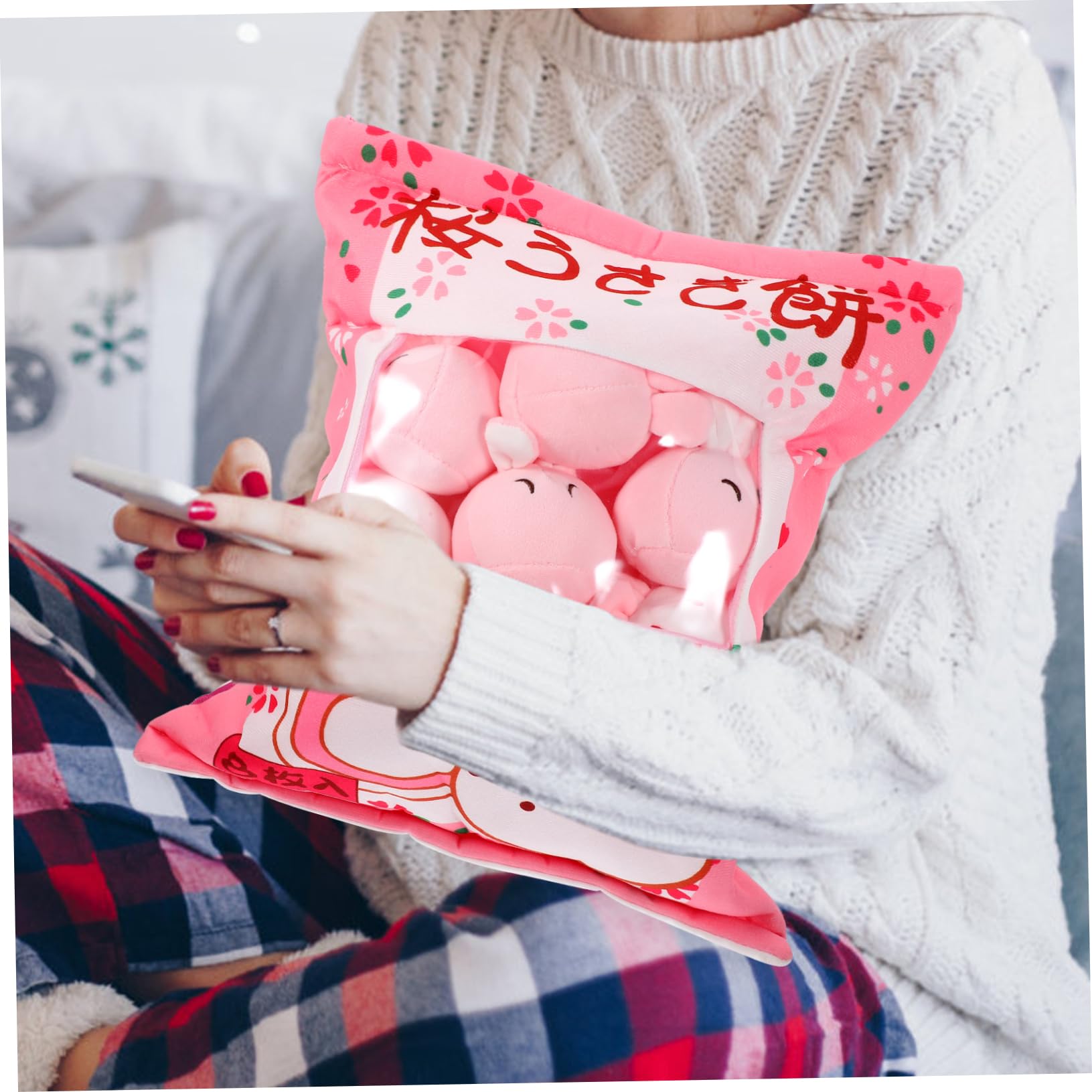 MAGICLULU 1set Cuscino Peluche Coniglio Adorabile per Ragazzo Ragazza Giocattolo Morbido Forma di Coniglio Decorazione Camere e Creativo per Ragazzi e Ragazze