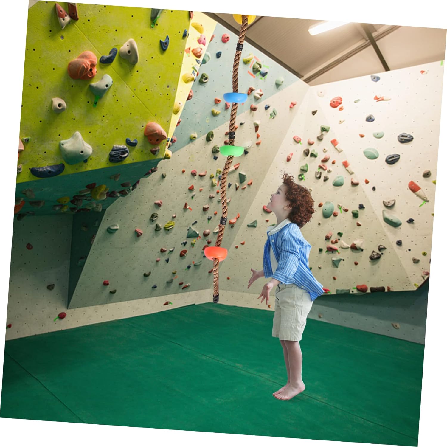 ORFOFE Iron Wood Material Disc Climbing Rope Boys and Girls Outdoor Swing Toy Playground Accessories Boy Girl Activities