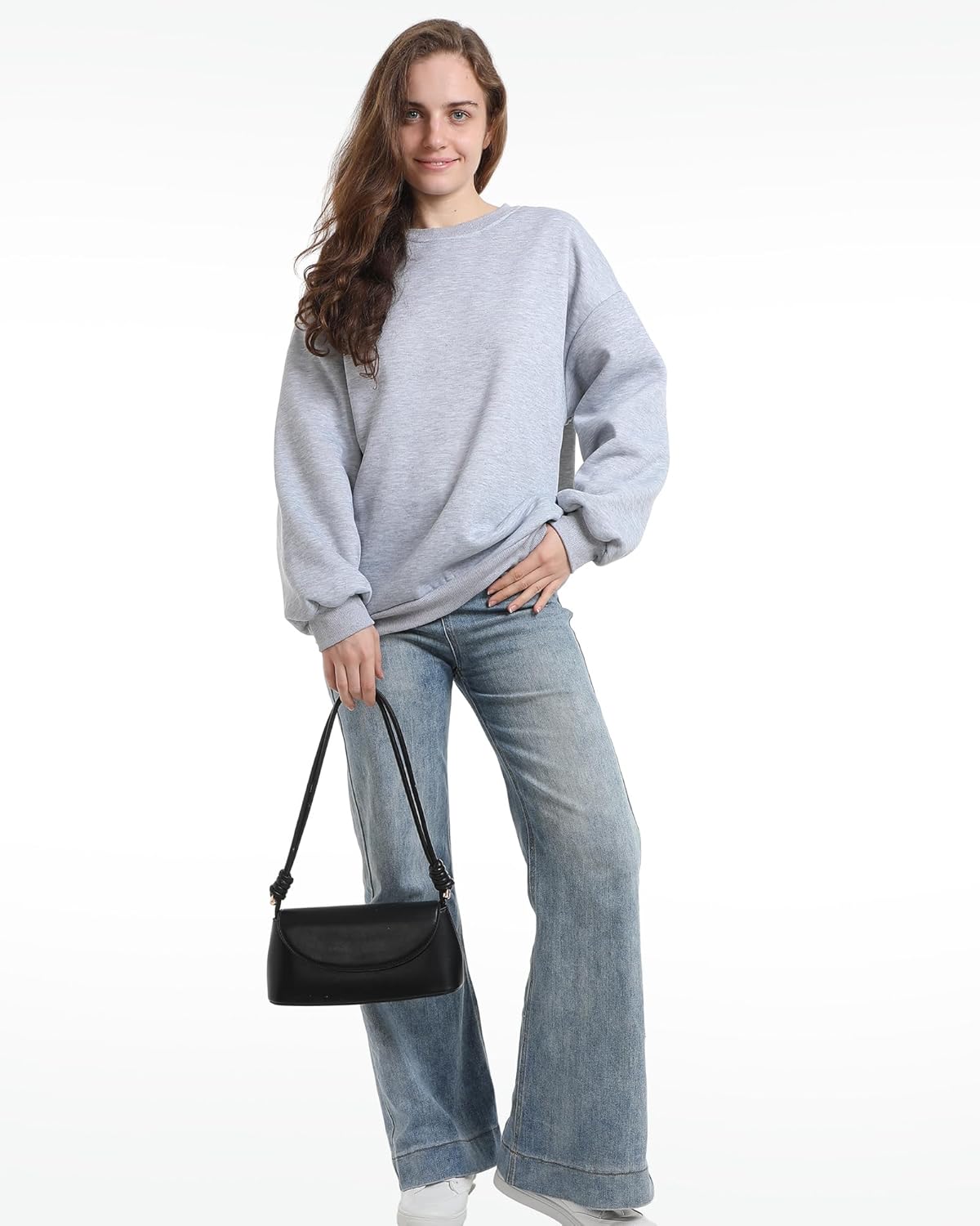 2 Pack Women Oversized Crewneck Sweatshirts Fleece Pullover Sweater Winter Fall Fashion Clothes 2026 - Image 5