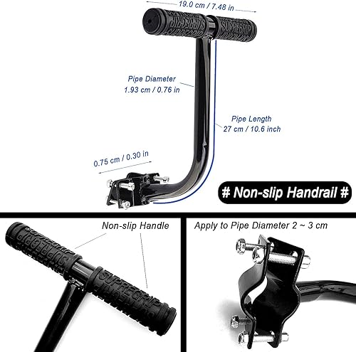 Miniatura 3 de Kit de asiento infantil para bicicleta, incluye cojín de asiento trasero de bicicleta con respaldo de ciclismo de seguridad + reposabrazos de