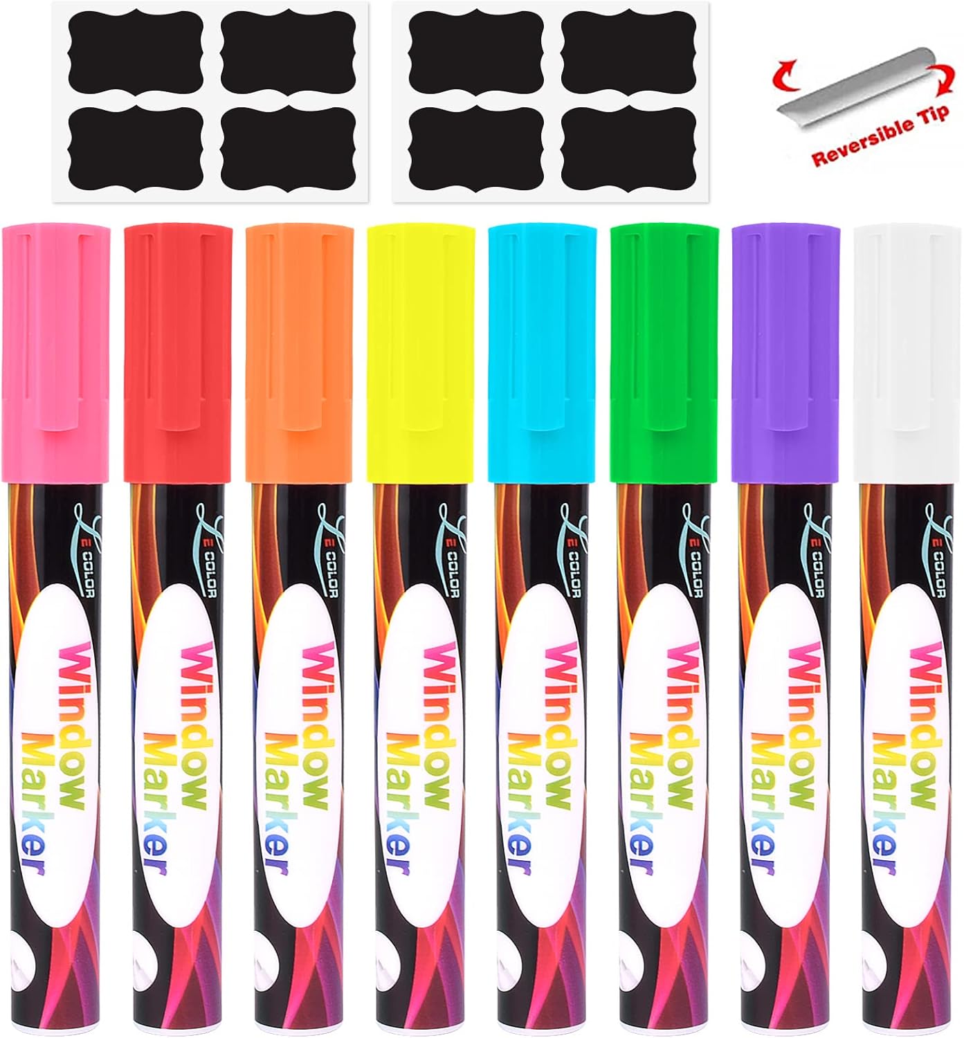 SAYEEC Liquid Chalk Markers, 8 Vibrant Colors Chalk Pen