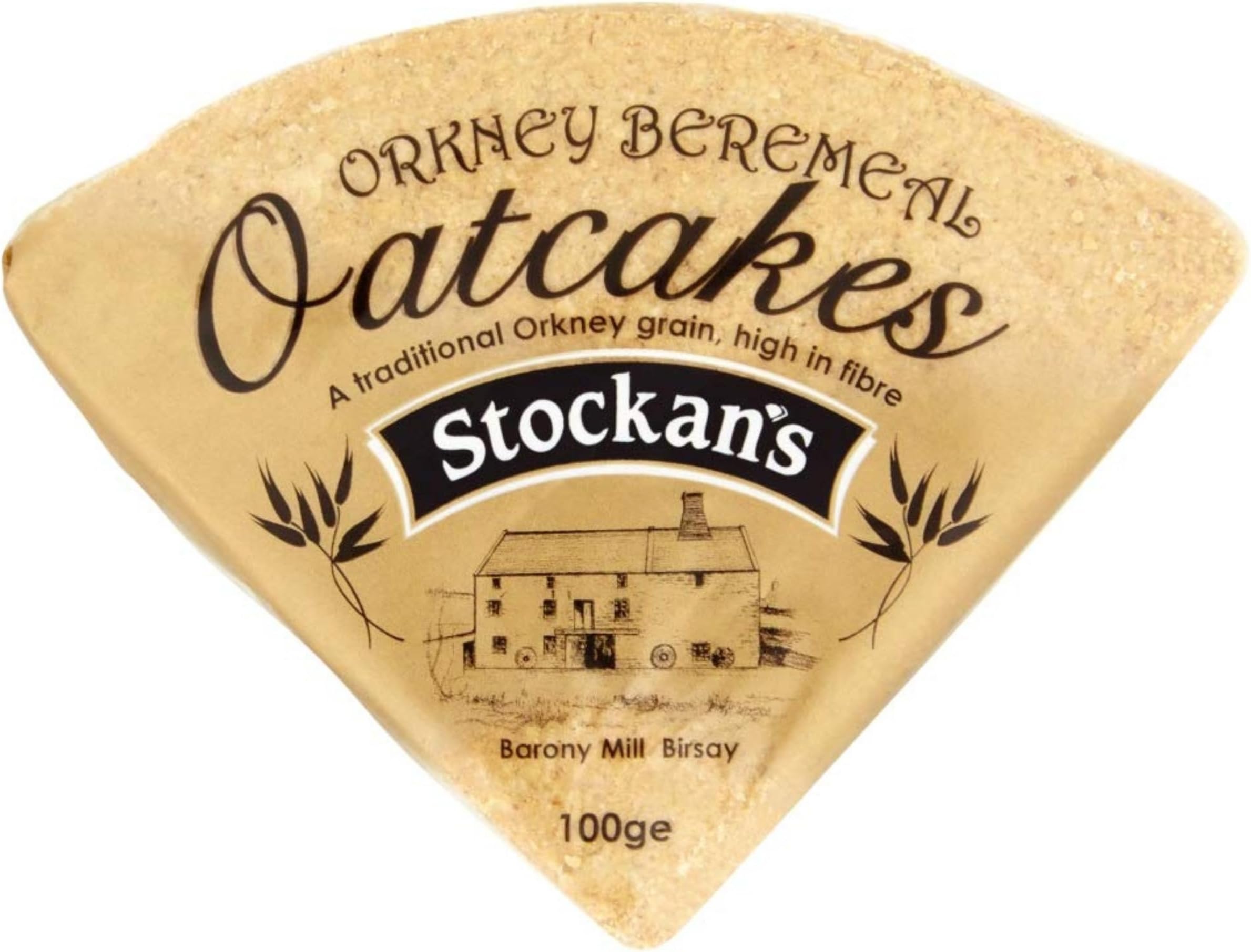 Orkney Wholegrain Beremeal Barley Oatcakes - Traditional Scottish Savoury Biscuits Imported from Scotland - 8 Oatcakes (Pack of 6)