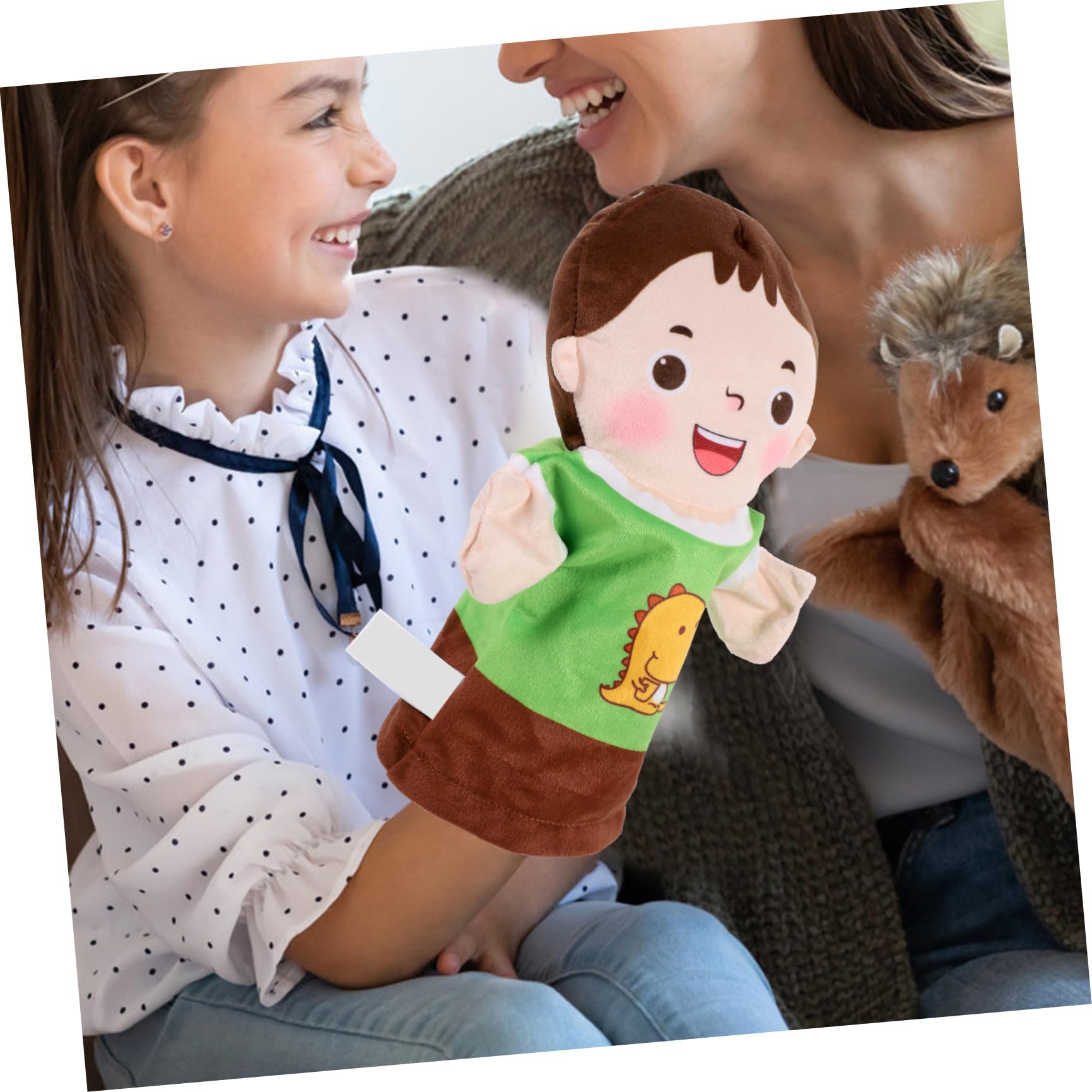Marionnettes à Main Réalistes pour Enfants Alipis Set Garçon & Fille pour Contes