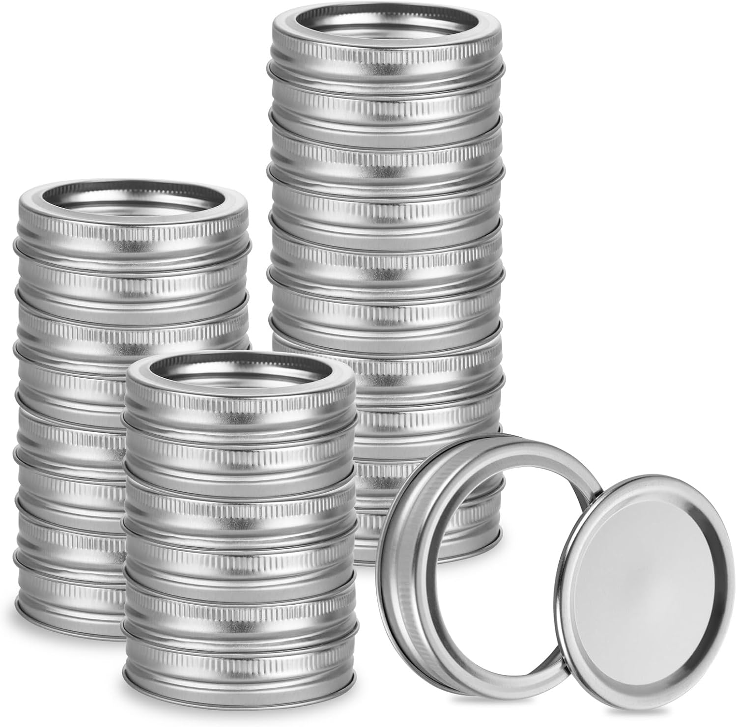 YOUNTHYE 50PCS Mason Jar Lids 70mm Regular Mouth Mason Jar Canning Lids