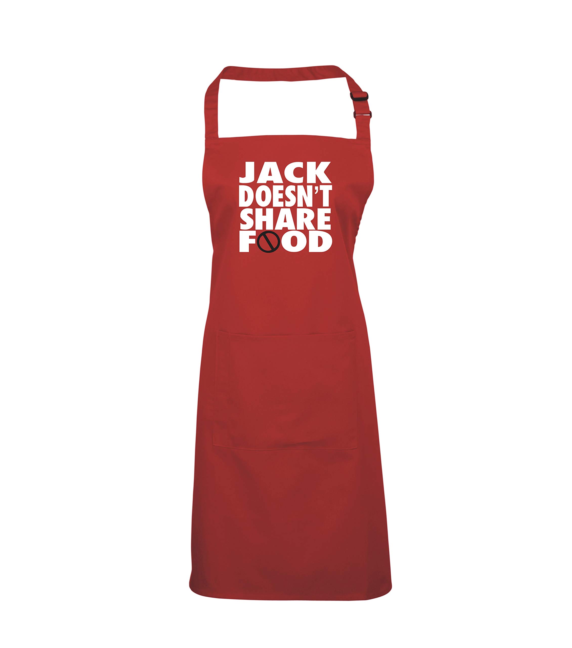 Tablier humoristique rouge en coton pour vos soirées barbecue