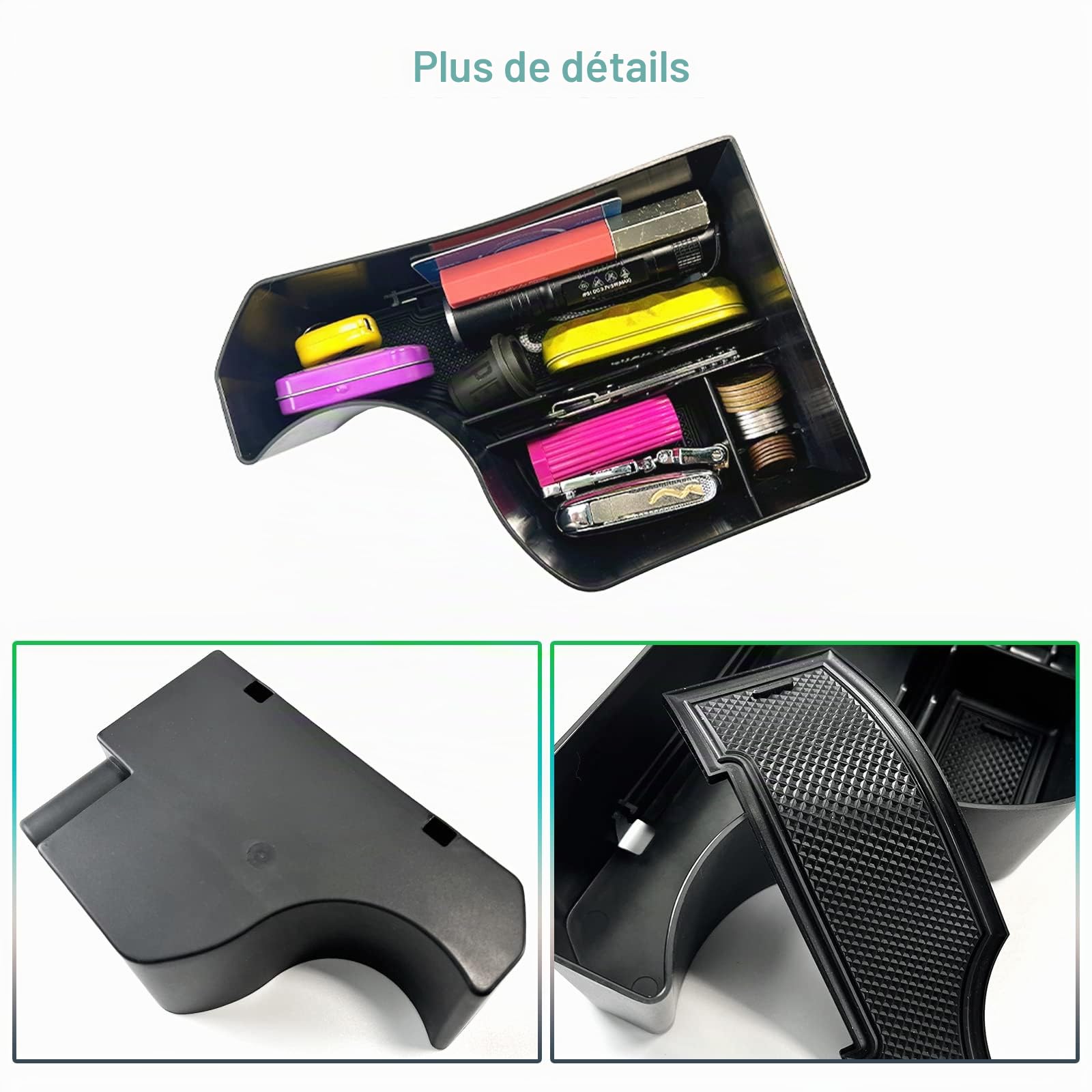 GAFAT Compatible avec Kia Niro SG2 EV HEV Hybrid PHEV e-Niro 2022-2025 2026 Boîte de Rangement Console Centrale, Niro 2025 Organiseur Bac à Gants, Bas de Console Centrale, Niro 2025 Accessoires