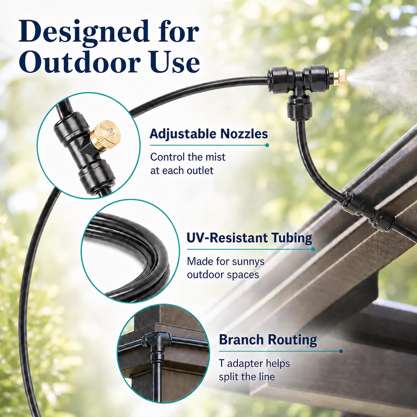 Kit Irrigazione A Goccia,Giardino Irrigazione Serras System,Kit Irrigazione Goccia Giardino,Prevent Leakage,Wear-Resistant,Suitable for Patios And Potted Plants