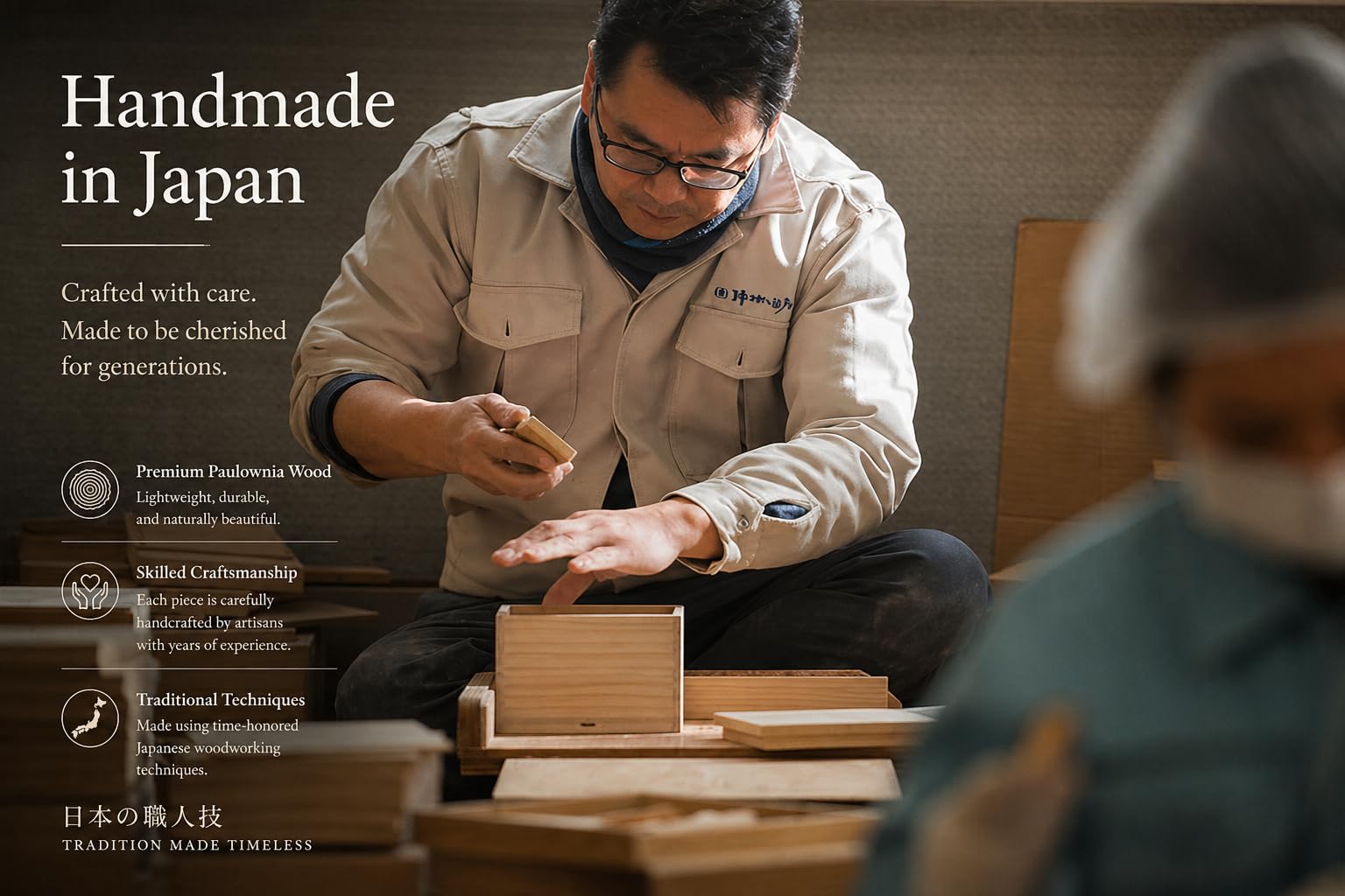 Amazon.com: Paulownia Wood Kiribako Box – Handmade Japanese