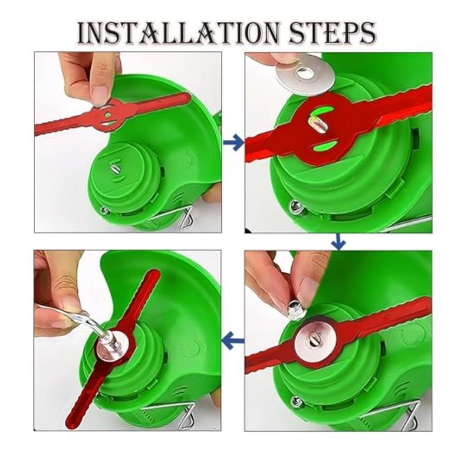 Weed Wacker Blade 200 lame per decespugliatore, lame di ricambio in plastica, universali, per decespugliatori (blu)