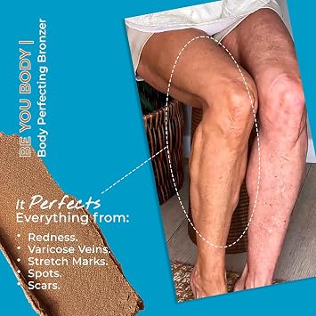 From the Creator of per-fekt beauty, Body & Leg Perfecting Bronzer | Instant, Healthy, Waterproof, Wash Off. DHA Free | Natural Looking Tan, Transfer Resistant | No Orange Skin, No Stink, No Streak.