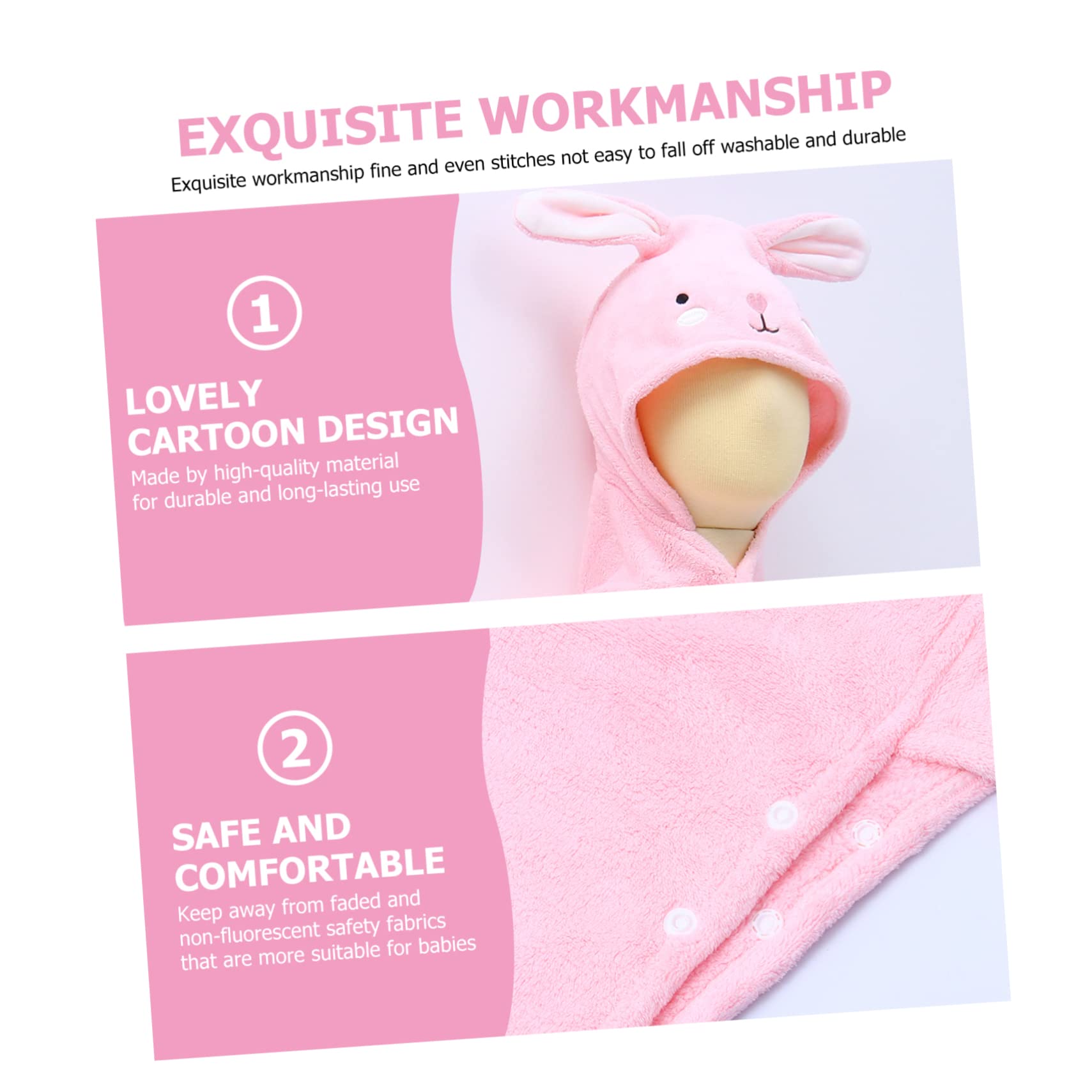 Toalla De Baño Capucha Edredón Envolvente para Recién Nacidos Diseño De y Duradera