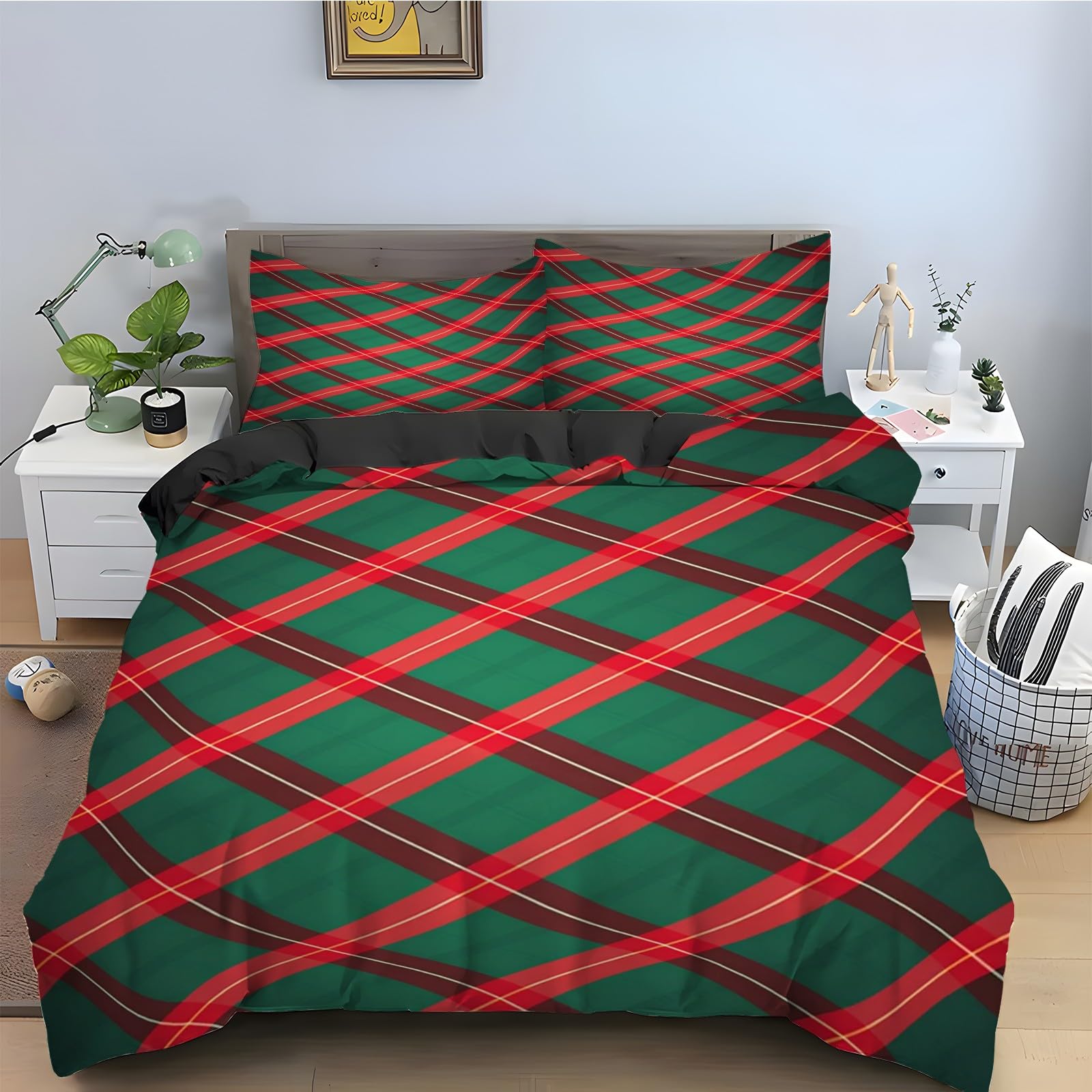 Housse de couette 240x260 en microfibre douce avec fermeture éclair pratique