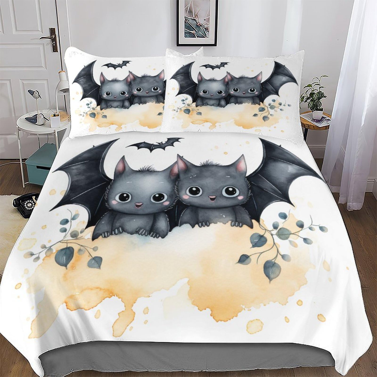 Parure de lit chauve-souris microfibre de qualité supérieure pour lit King