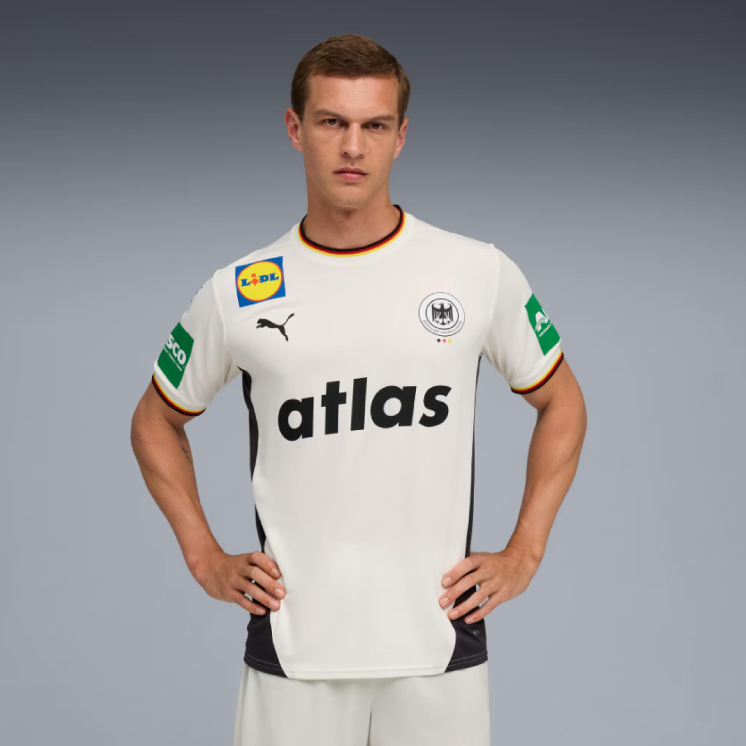 PUMA Original DHB Handball Trikot Herren [Home Euro 2026] Offizielles Handball Trikot [Spieler oder Personalisiert] Sportbekleidung Sport Tshirts Herren Shirt Männer