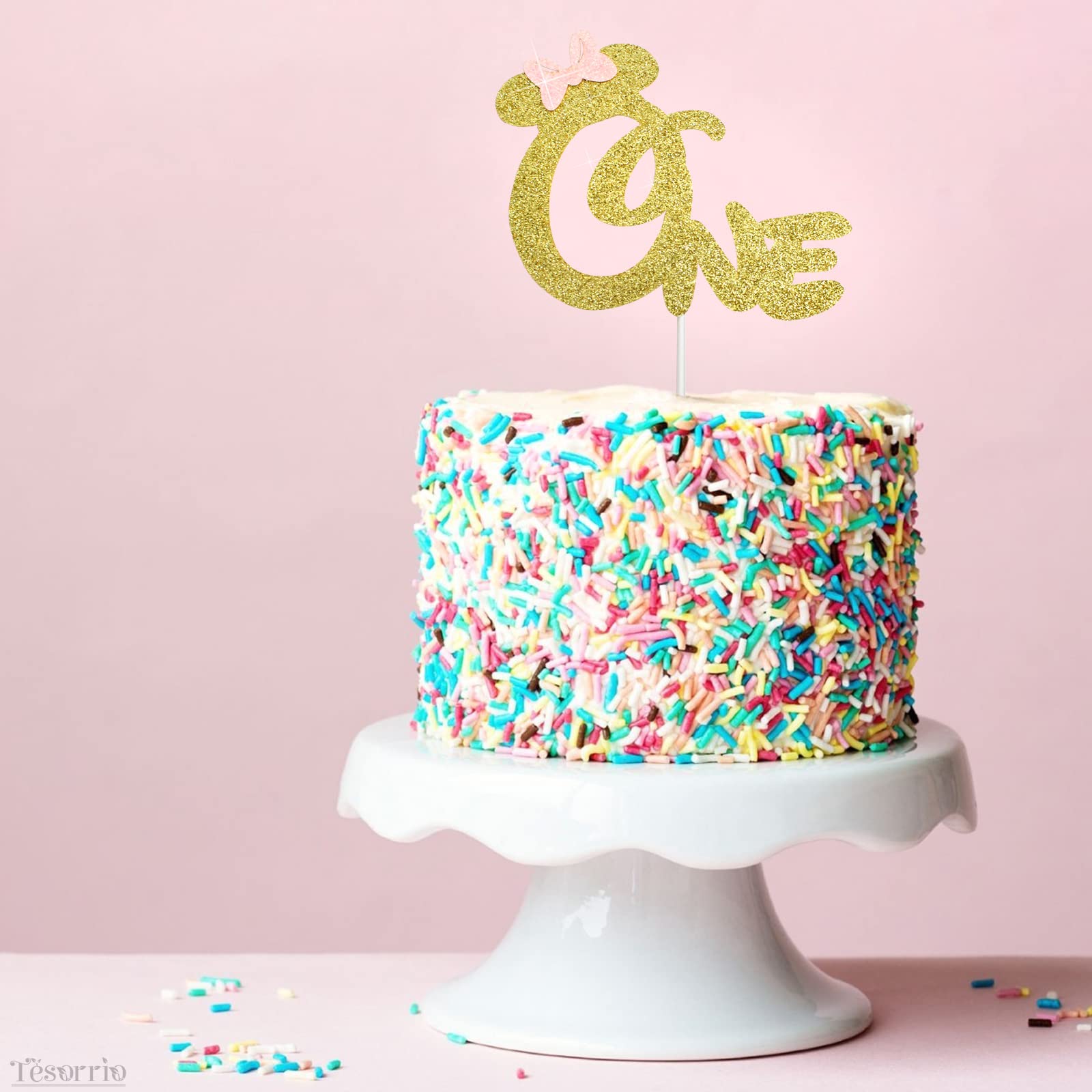 Buy One Year Old Cake Topper First Birthday Cake Topper One Gold