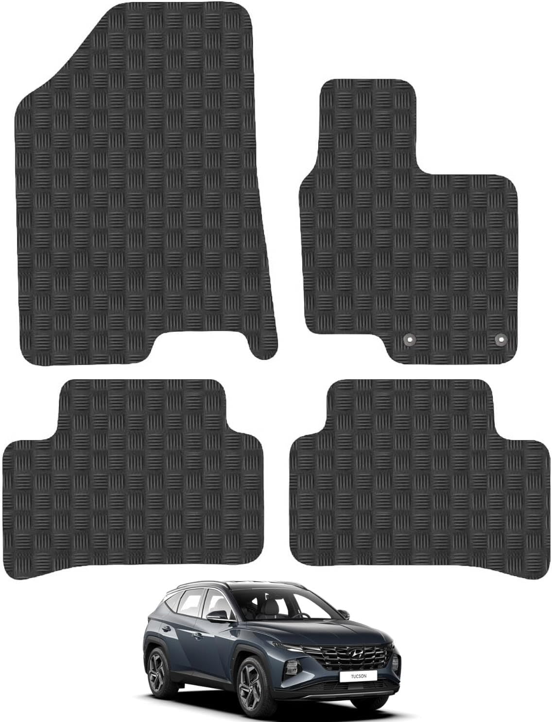Car Mats for Hyundai Tucson Hybrid 2021 Onwards Tailored Fit Rubber ...