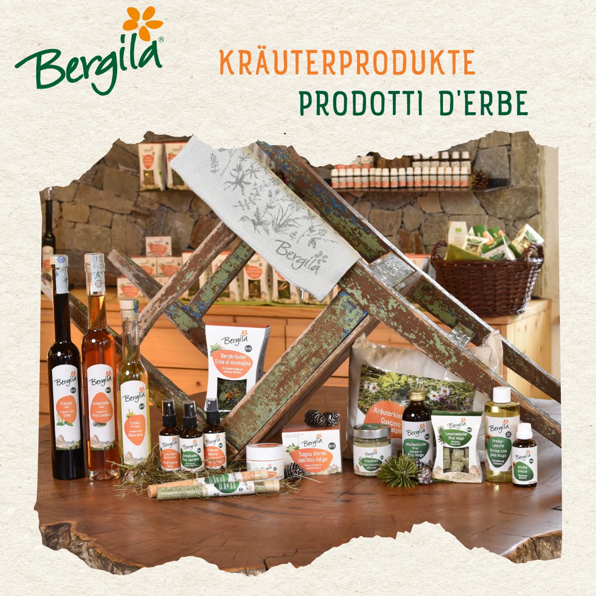 Bergila Frizione all'arnica con pino mugo 500 ml ECOBIO - 100% naturale di materia prima biologica - qualità controllata e certificata