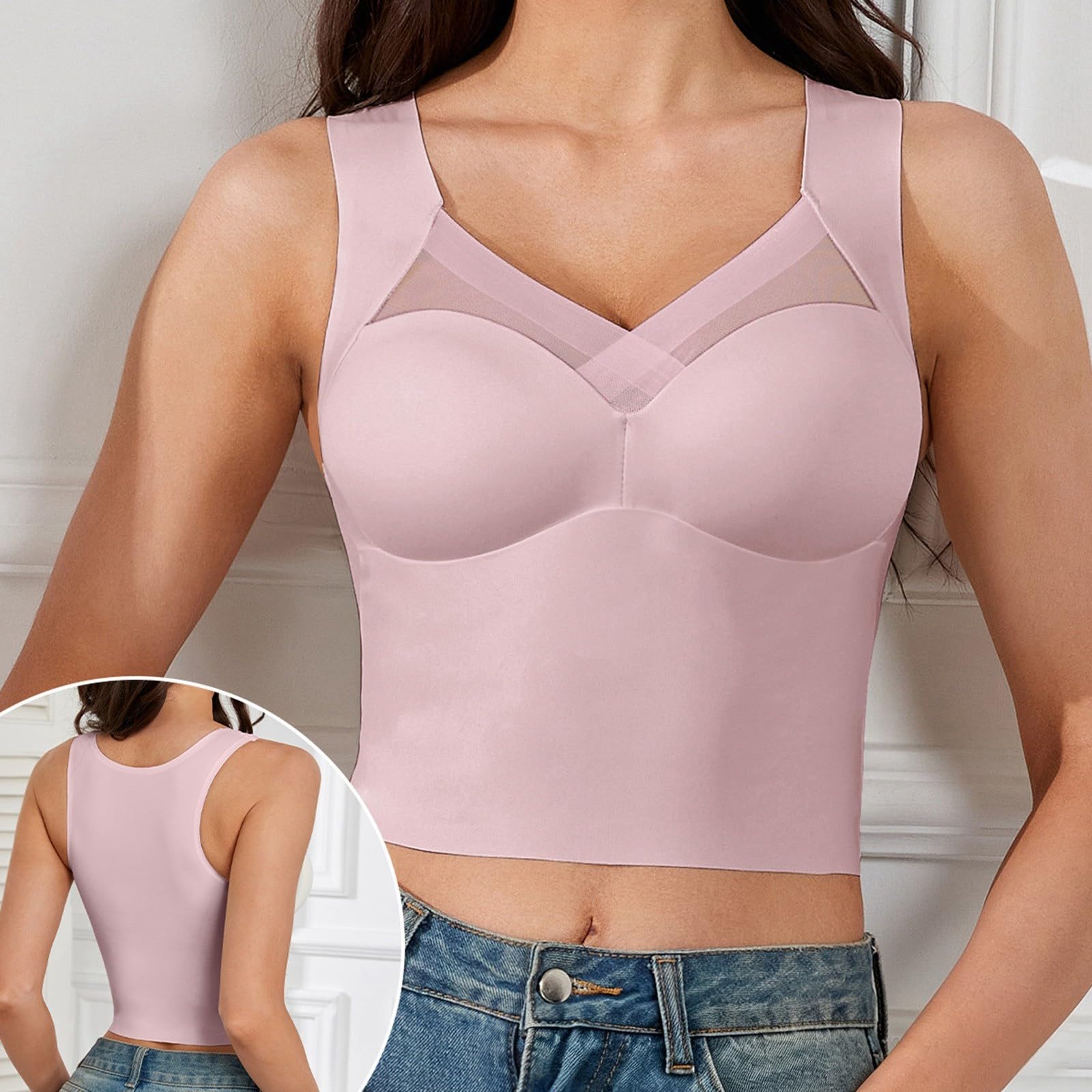 Camiseta de tirantes para mujer, sin mangas, acanalada, informal, blusa de verano, básica, ajustada, sexy, sin mangas, cuello en U