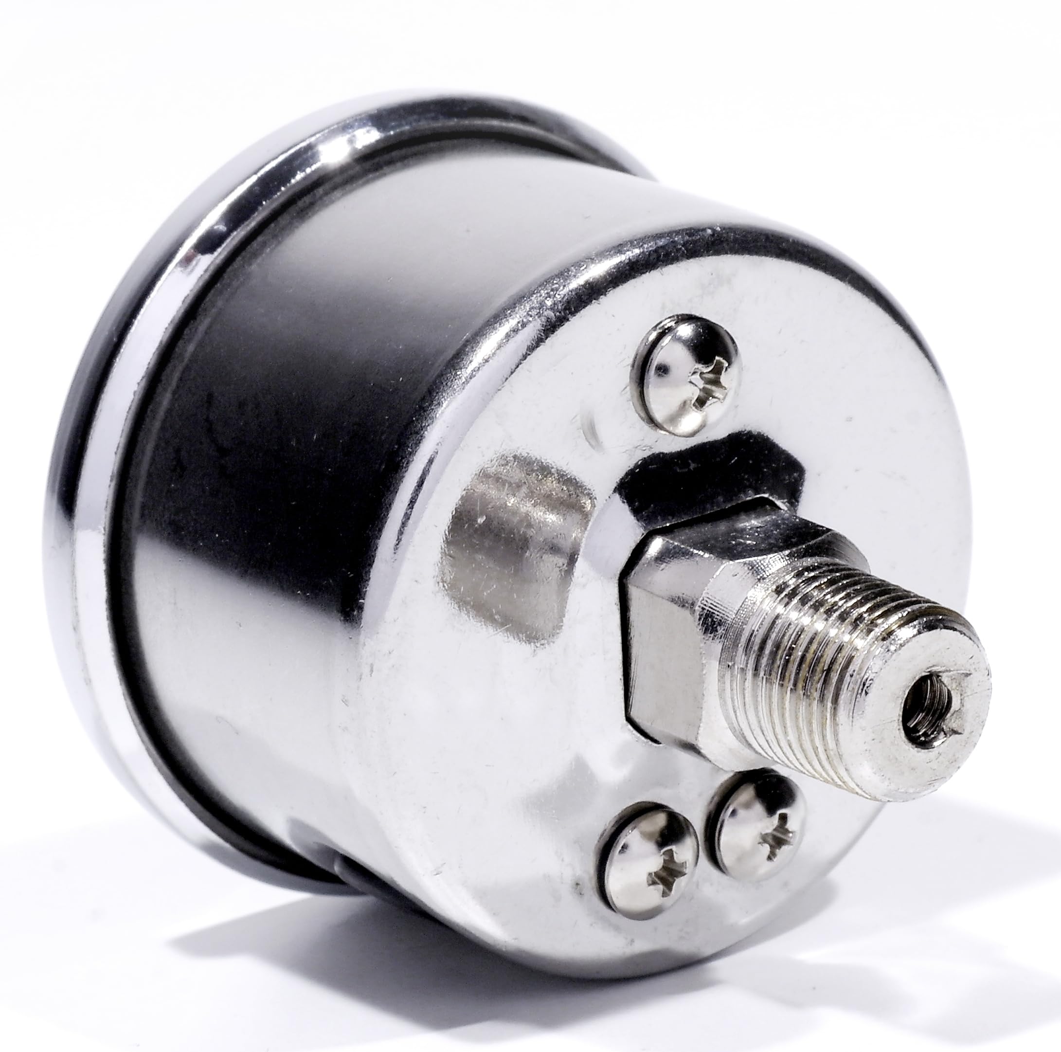 Öldruckmanometer Chrom Silber 60 PSI 4 Bar - Für Harley Motorrad Auto Boot Universal