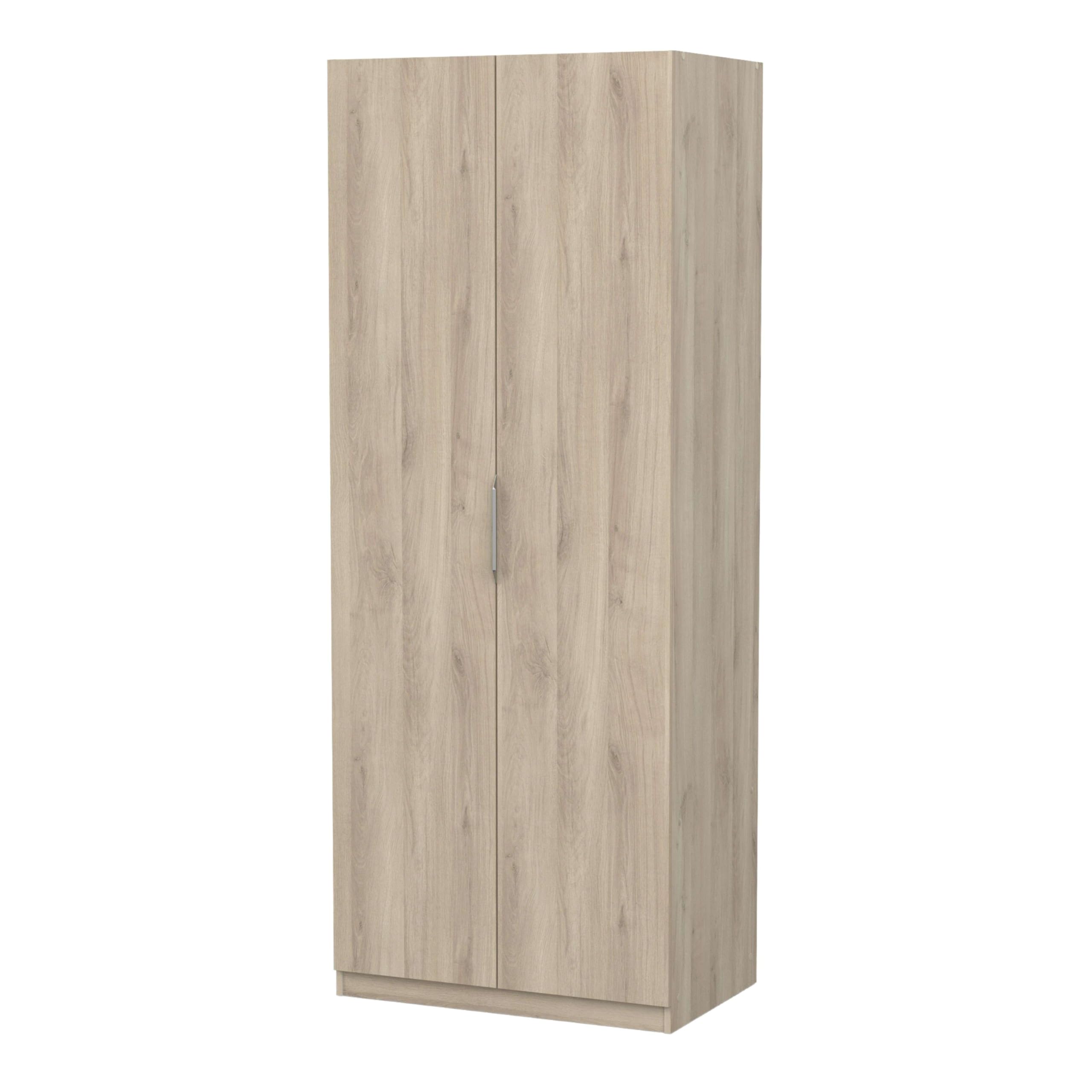 Demeyere 391388 Armadio a 2 Ante 1 Nicchia Moderno, Colore Rovere Kronberg, 79.4 x 51.1 x 203 cm, Legno Ingegnerizzato, Grigio