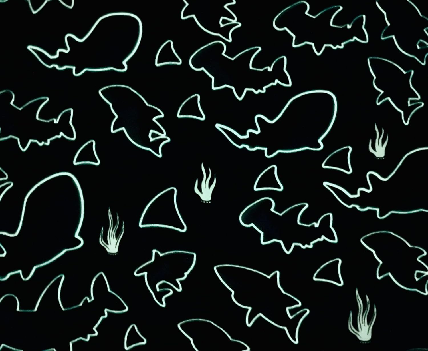 Shark Glow in The Dark Fleece Blanket: Cozy, Soft, Lightweight, Warm, 50" x 60" for Boys and Girls with Hammerhead, Mako, Blue, Whale, and Great White Sharks! (Blue) - Image 5