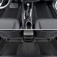 Vista 37 de BDK Premium Carpet Floor Mats for Cars - Universal Fit Interior 4-Piece Car Mats Full Set with Vinyl Heel Pad Protector - Cute Car Accessories
