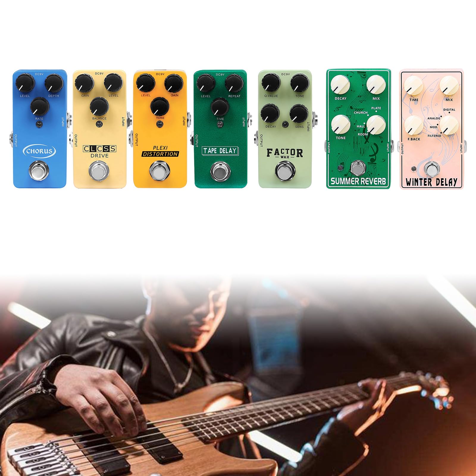 Fortschrittliche Stompbox für E-Gitarre, Soundeffekte, Verzerrung, Reverbs, Verzögerung, Gehäuse, tragbares Zubehör, kompakt und straßentauglich, Studio/Bühne