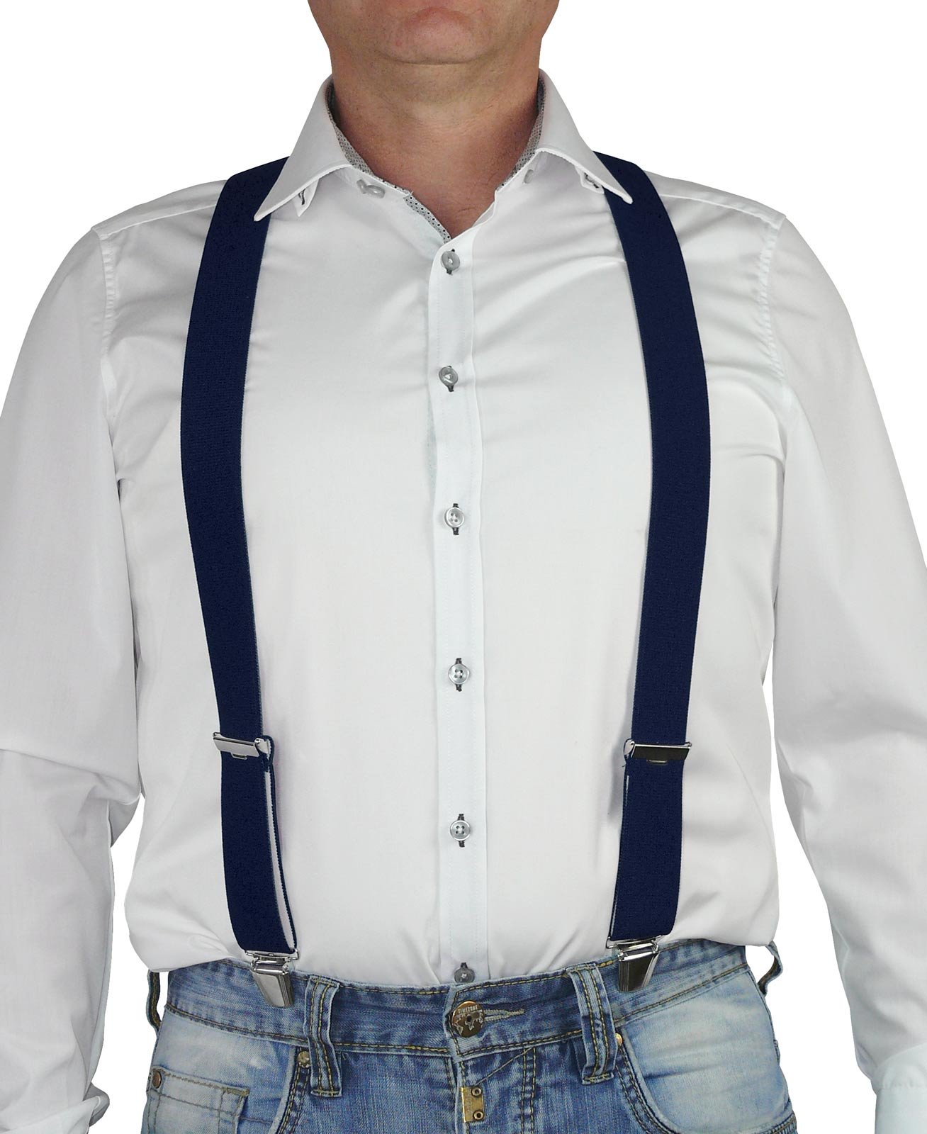 Harrys-Collection Herren Hosenträger 2 Größen großer Farbauswahl,Farben:schwarz;Größen:120 cm