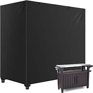 Keter Unity XL BBQ tafel - serveerwagen tuin - tuintafel voor BBQ - grilltafel - met metalen