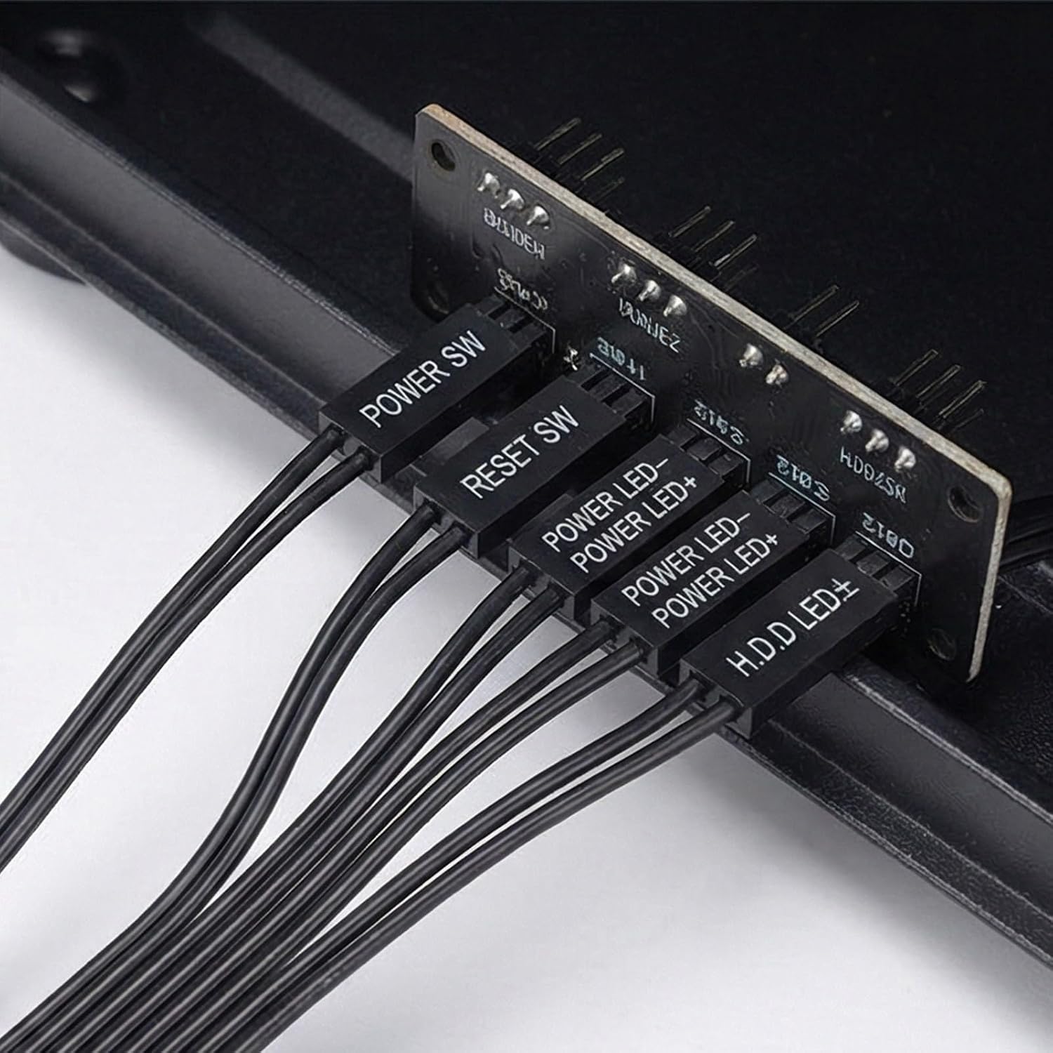 F-Panel Female to 2pin Male Extension Cable, Pc Power Reset Led Motherboard Panel Line Extension, Plug-and-Play Computer Case Replacement Accessory image 4