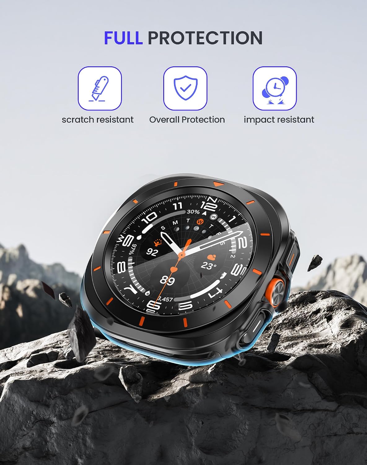 Goton Waterproof Case for Samsung Galaxy Watch Ultra Screen Protector 2025 image 4