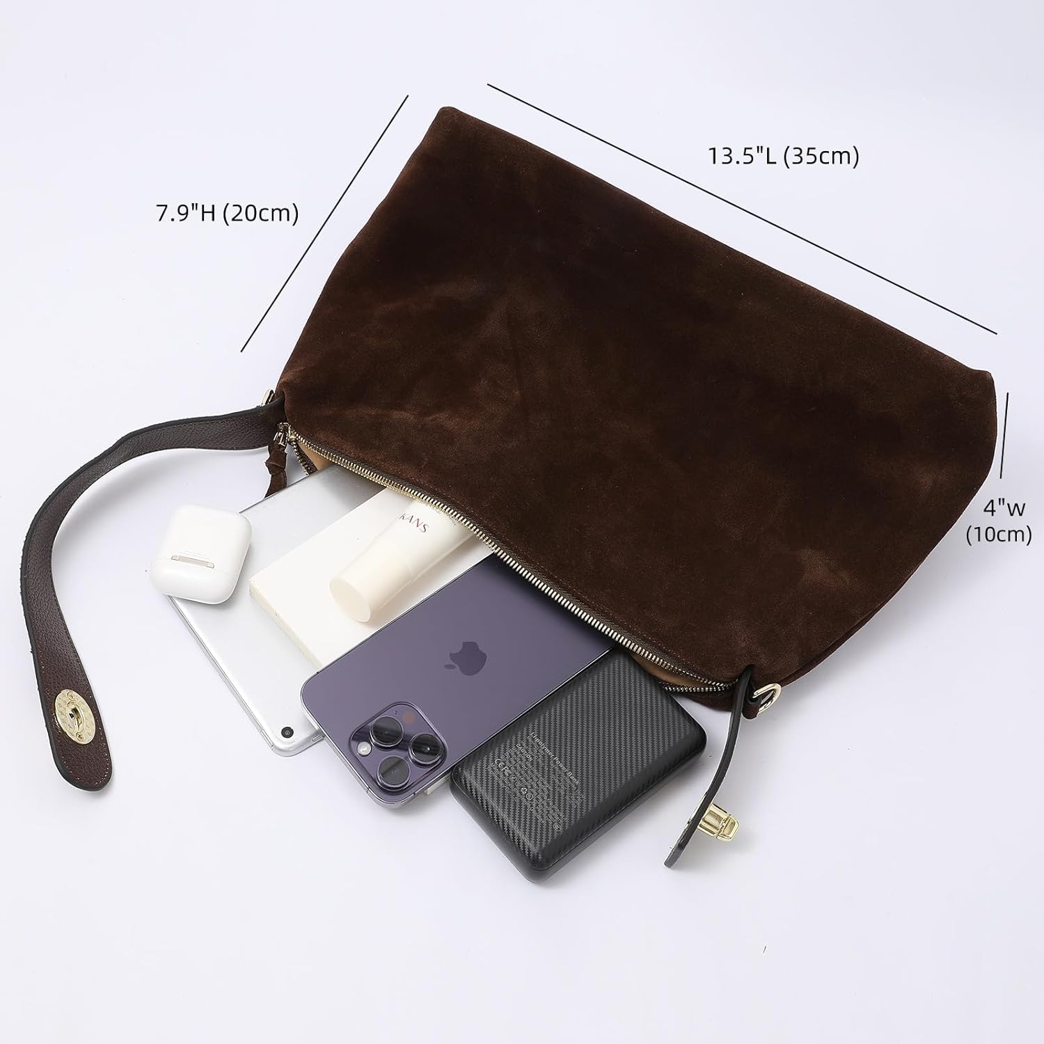 Genuine Suede Leather Hobo Bags for Women Tote Handbags Suede Crossbody Purses and Slouchy Shoulder Bags - Image 4