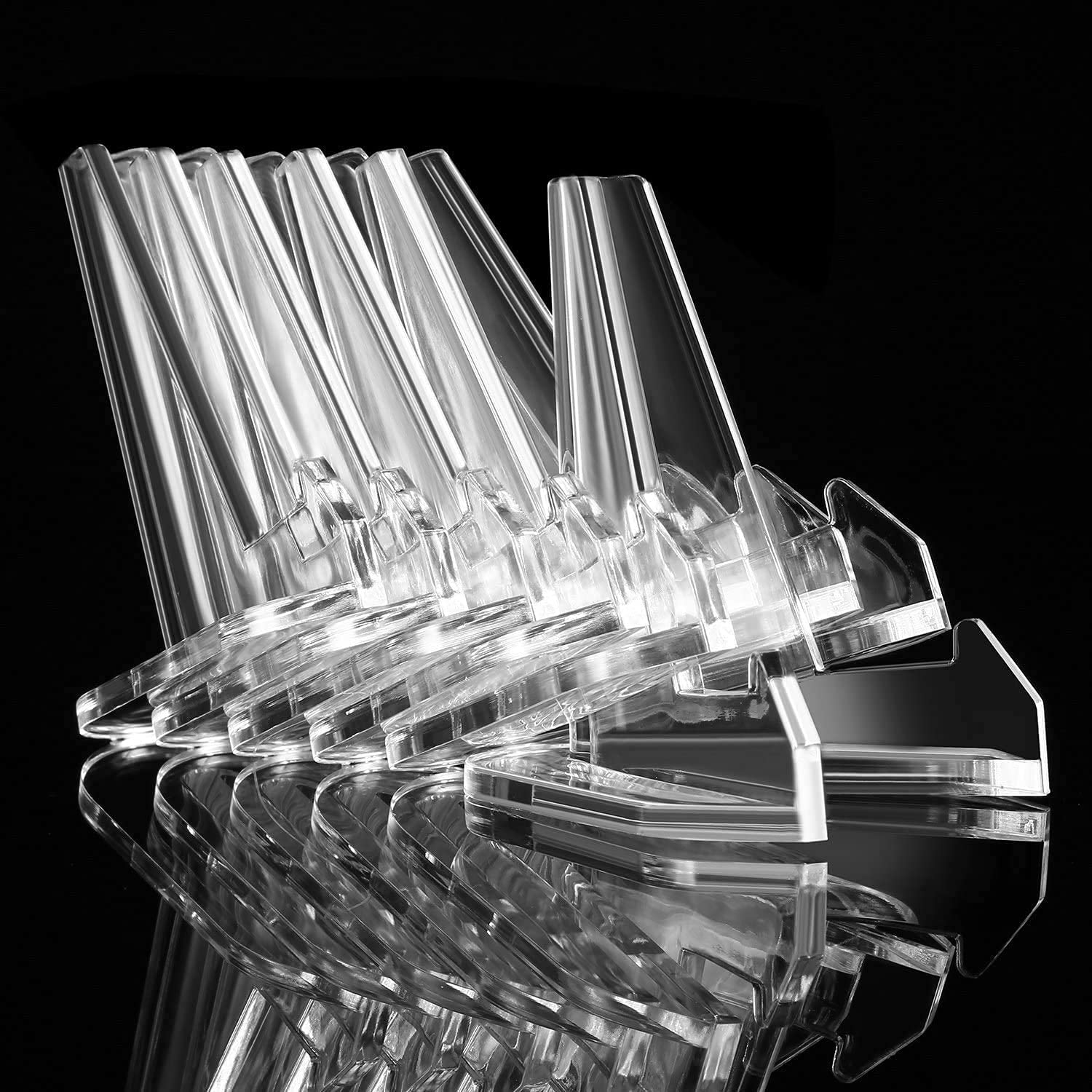 Supporti Espositori Per Monete - 15 Cavalletti Trasparenti In Acrilico Per Collezioni, Medaglie E Oggetti Da Collezione