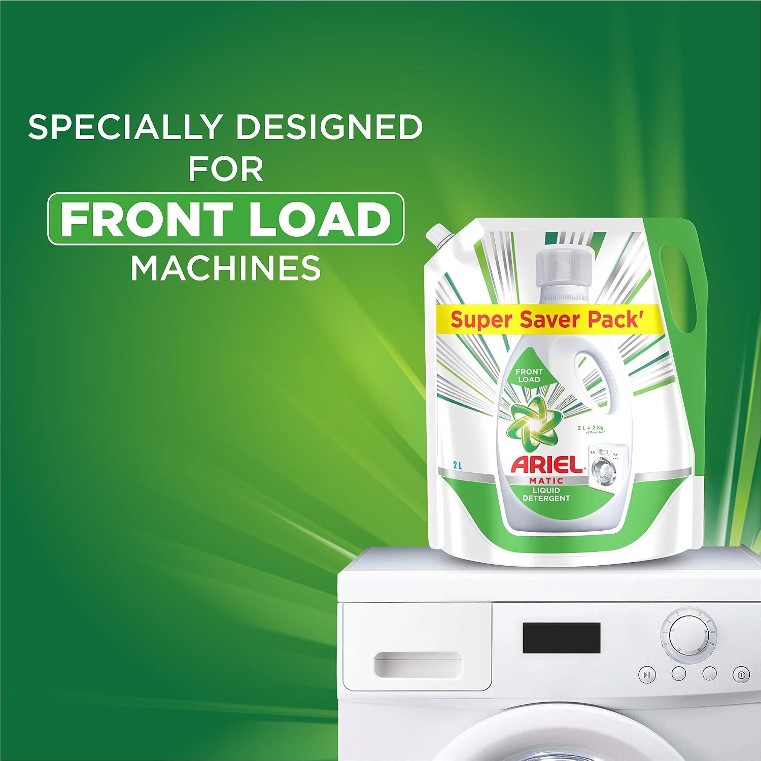 Ariel Matic Liquid Detergent, Front Load, 2 Litre